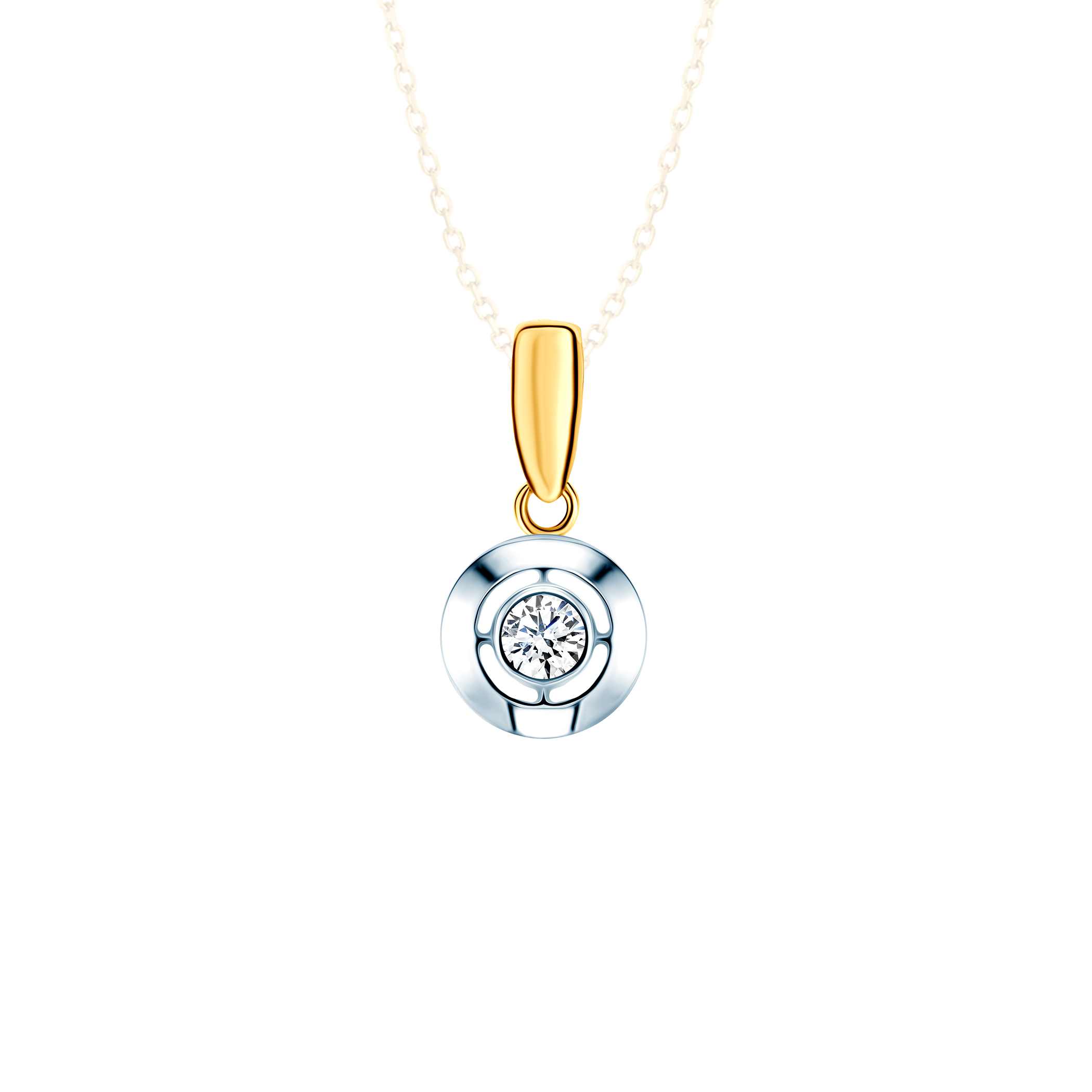 Zawieszka Savicki: dwukolorowe złoto, diament