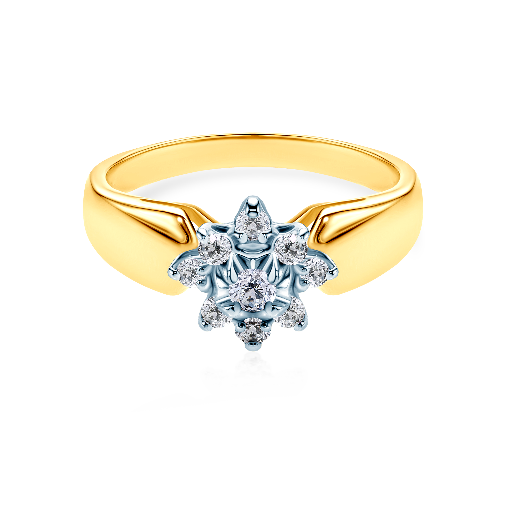 Zásnubní prsten SAVICKI: dvoubarevné zlato, diamanty