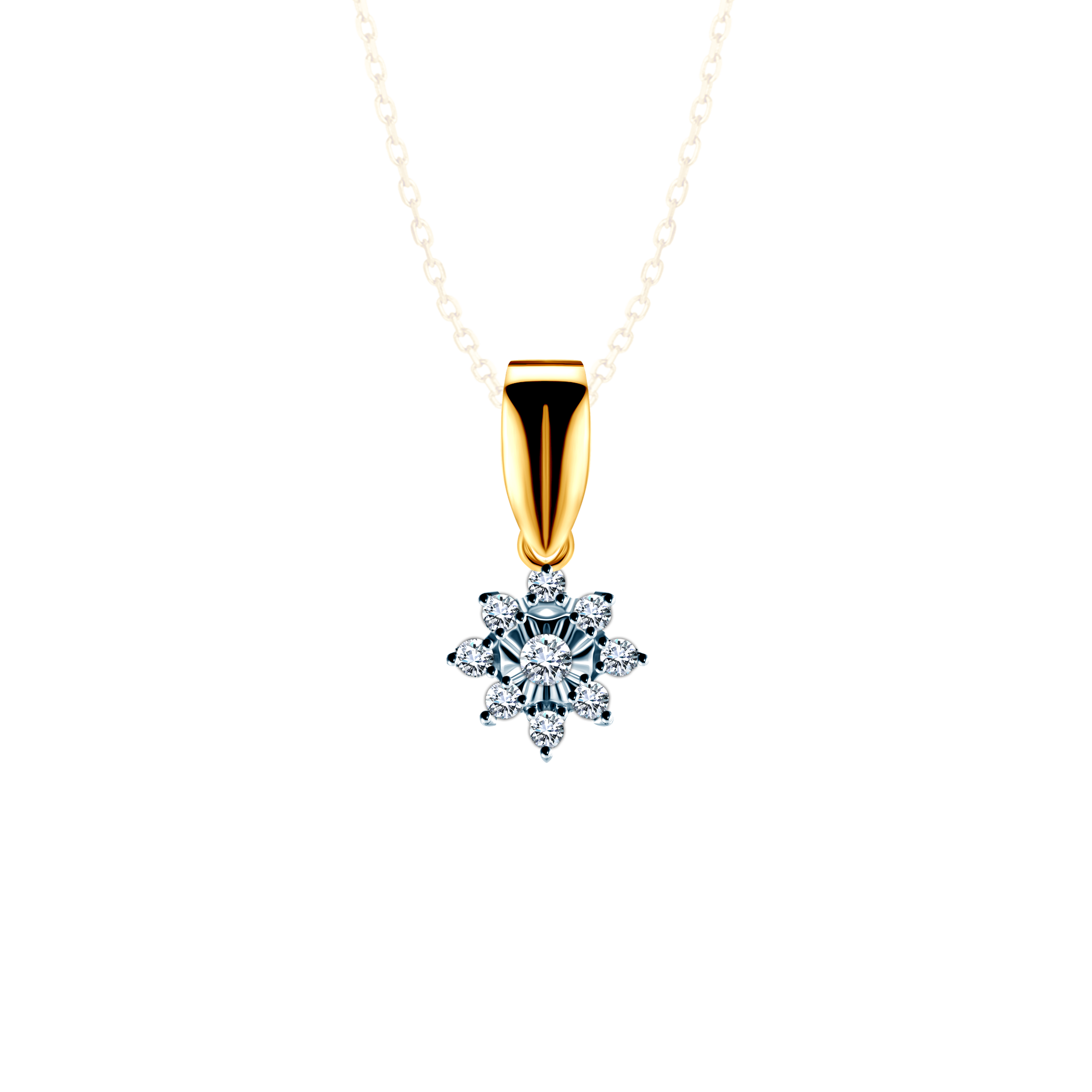 Pendant Savicki: two colour gold, diamonds