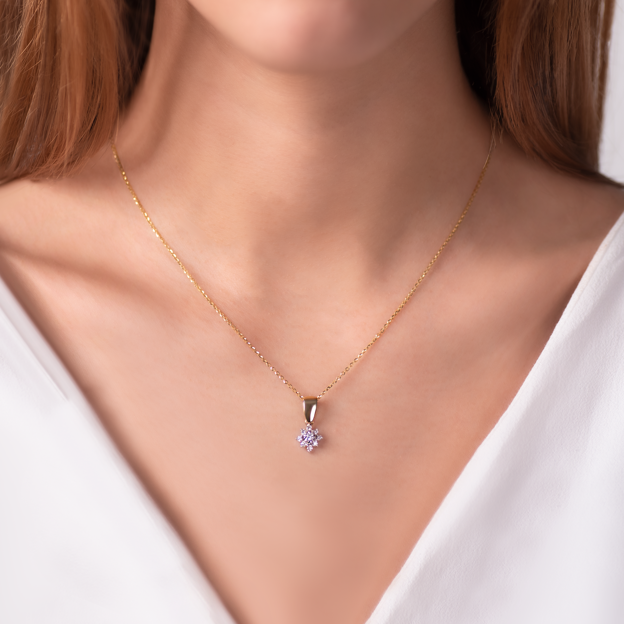 Zawieszka Savicki: dwukolorowe złoto, diamenty