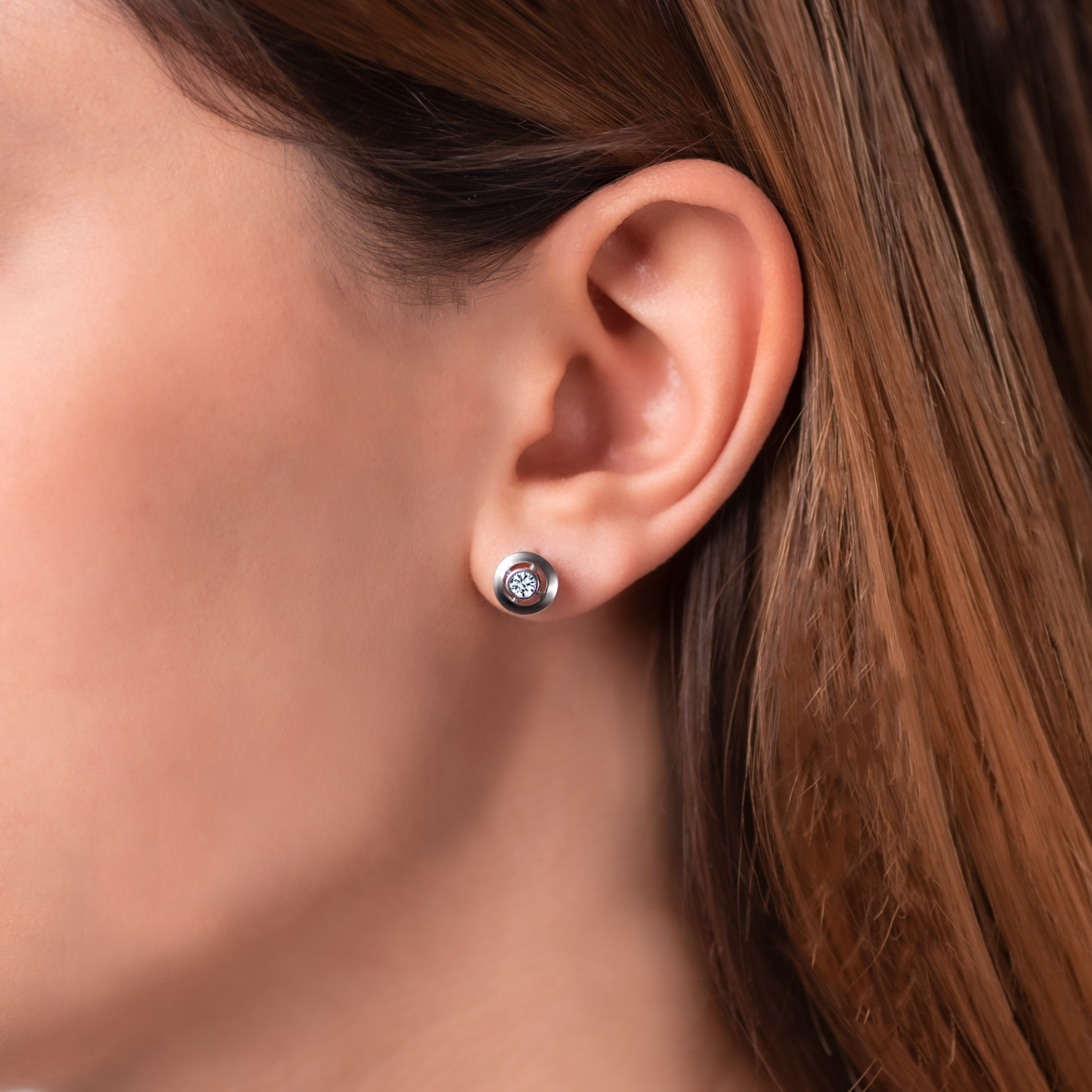 Kolczyki Savicki: dwukolorowe złoto, diamenty - 5