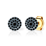 Kolczyki Savicki: dwukolorowe złoto, czarne diamenty