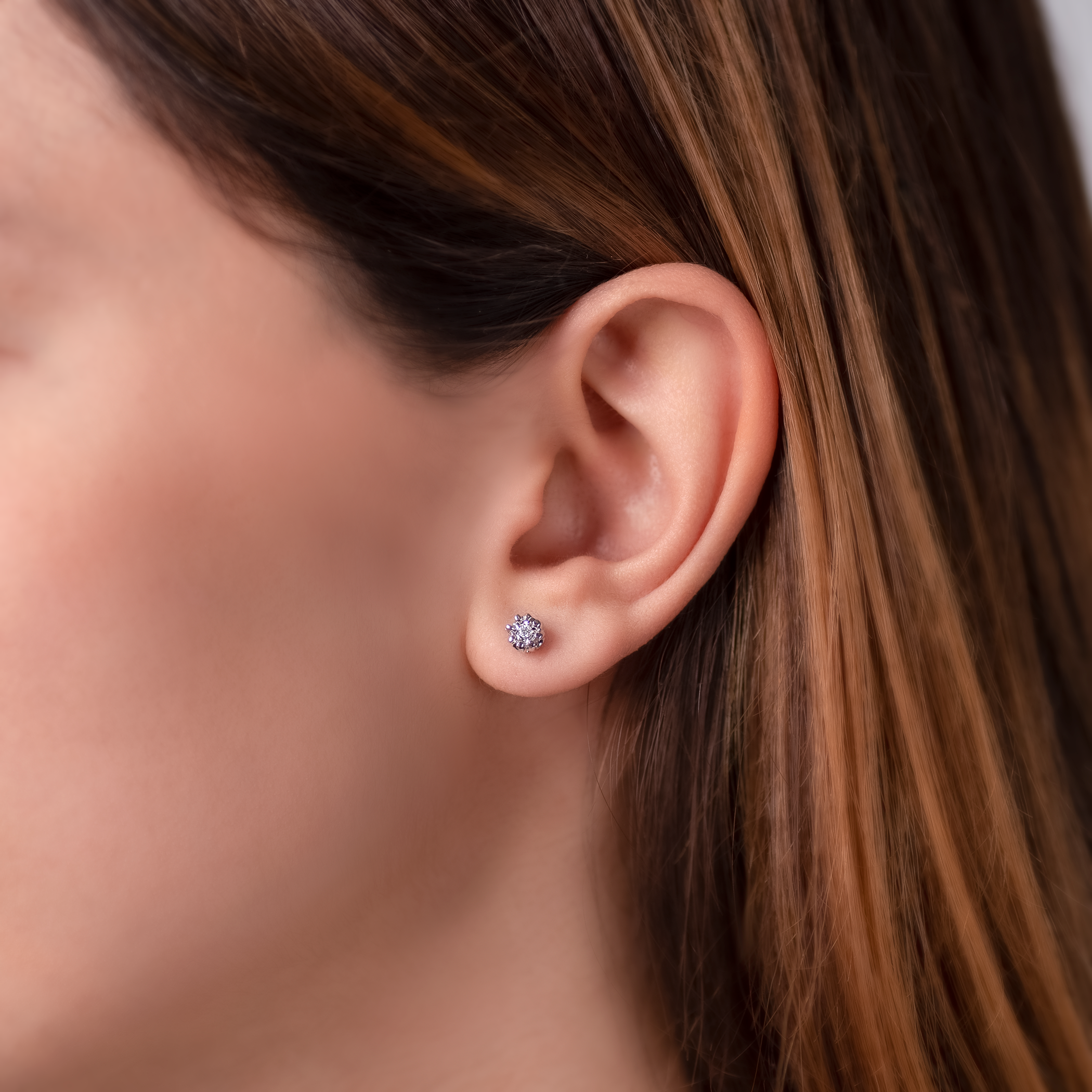 Ohrringe Savicki: Zweifarbiges Gold, Diamanten - 4