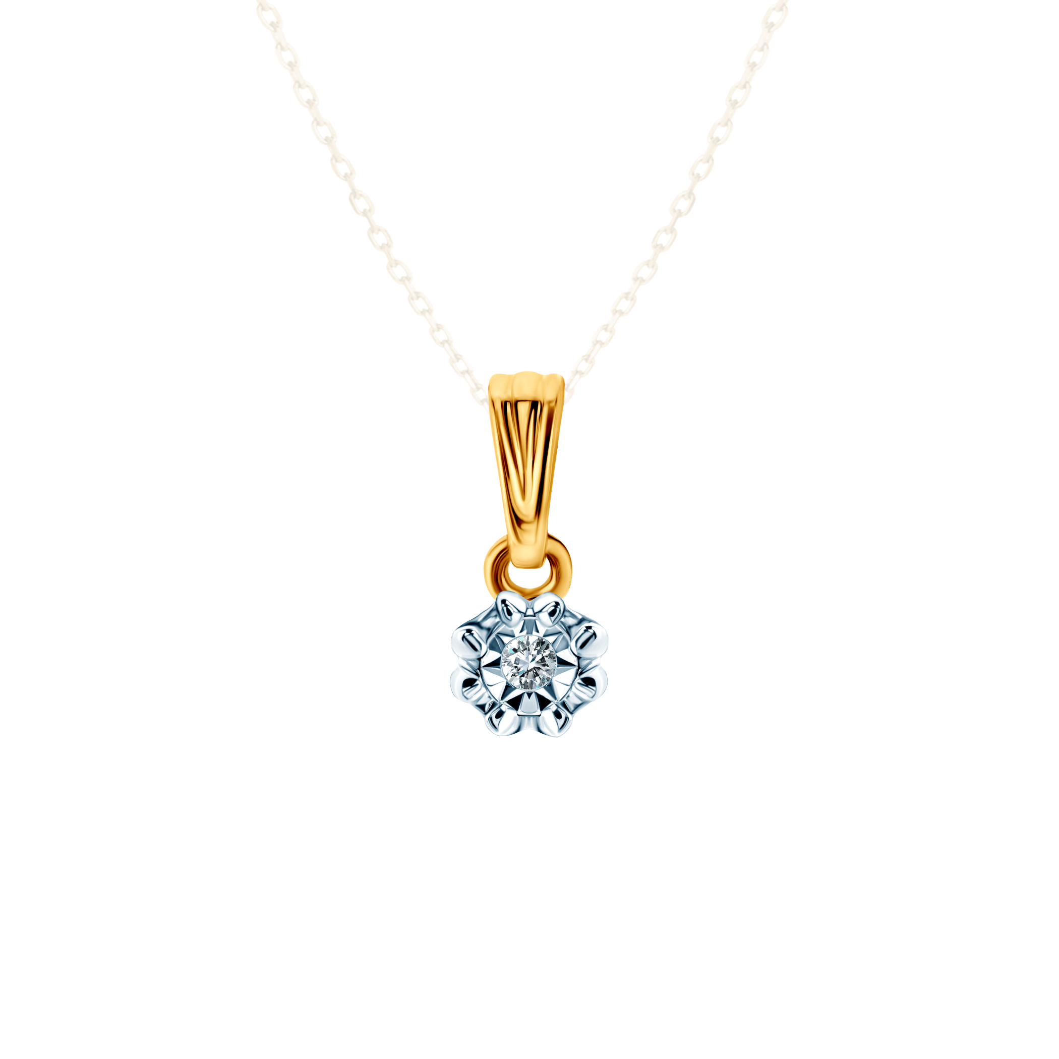 Přívěsek SAVICKI: dvoubarevné zlato, diamant