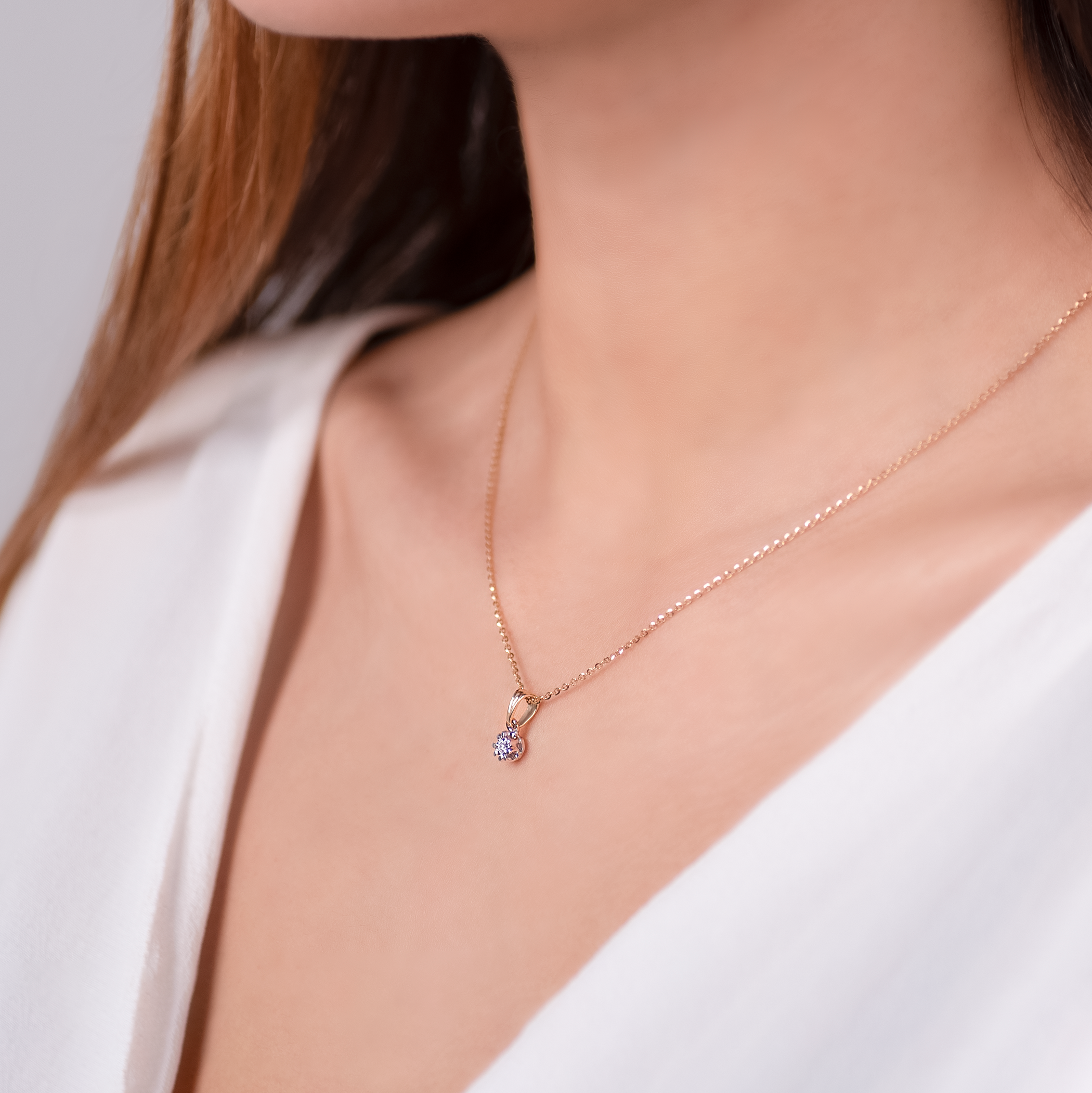 Zawieszka Savicki: dwukolorowe złoto, diament - 5