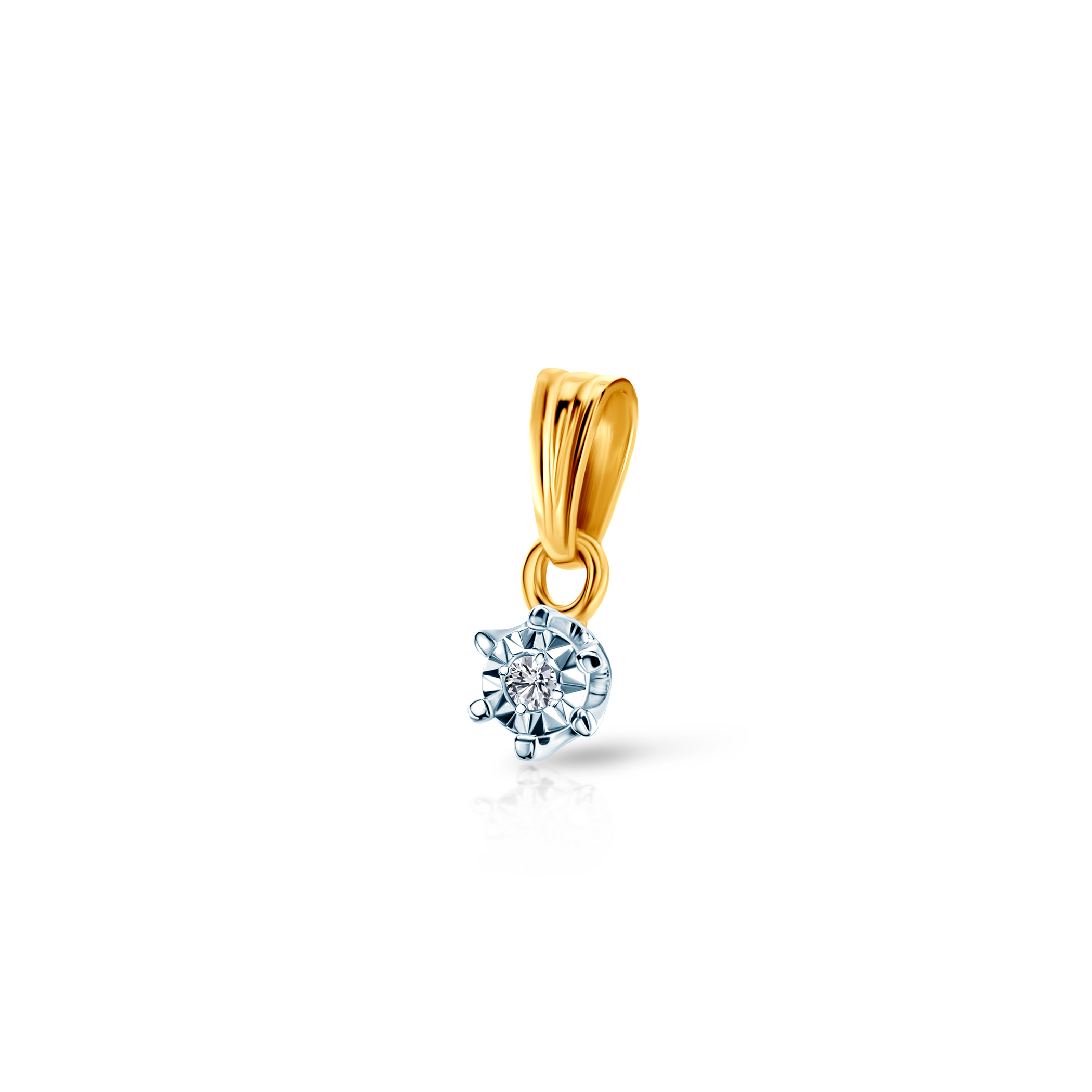 Zawieszka Savicki: dwukolorowe złoto, diament - 3