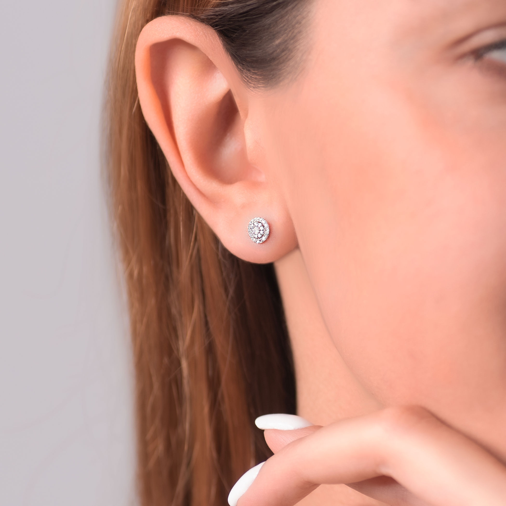 Kolczyki koło Savicki: dwukolorowe złoto, diamenty - 5