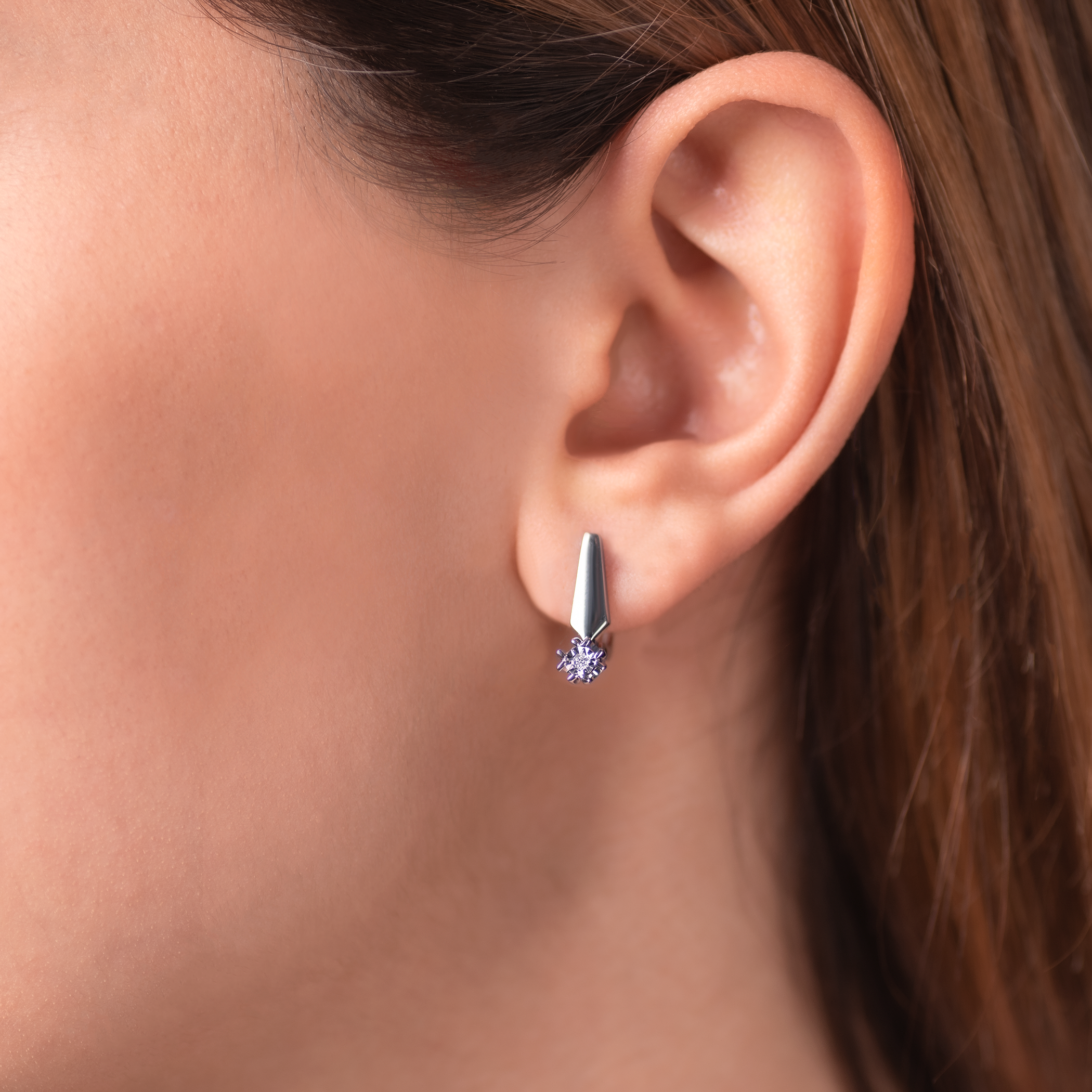 Kolczyki Savicki: białe złoto, diamenty - 5