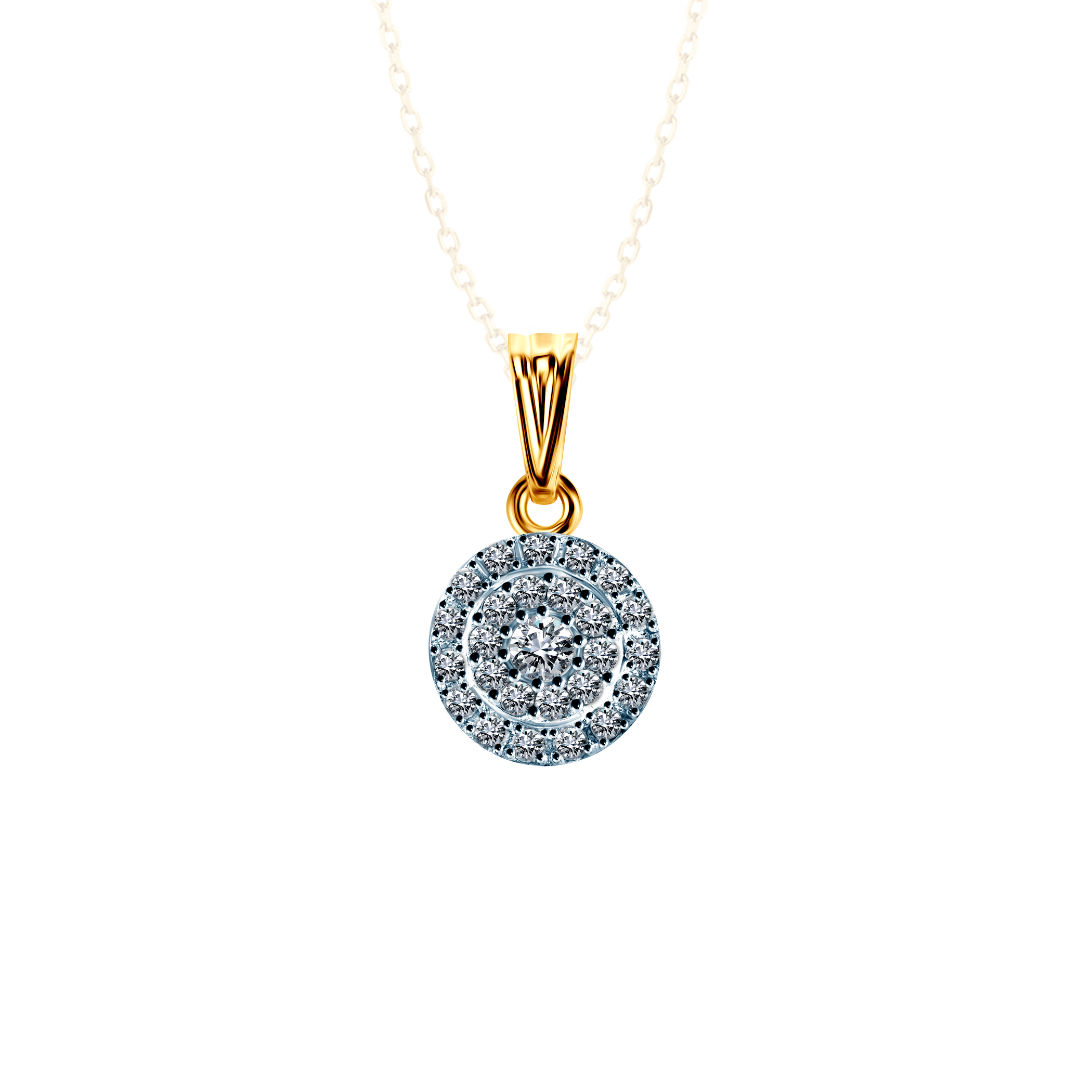 Pendant Savicki: two colour gold, diamonds