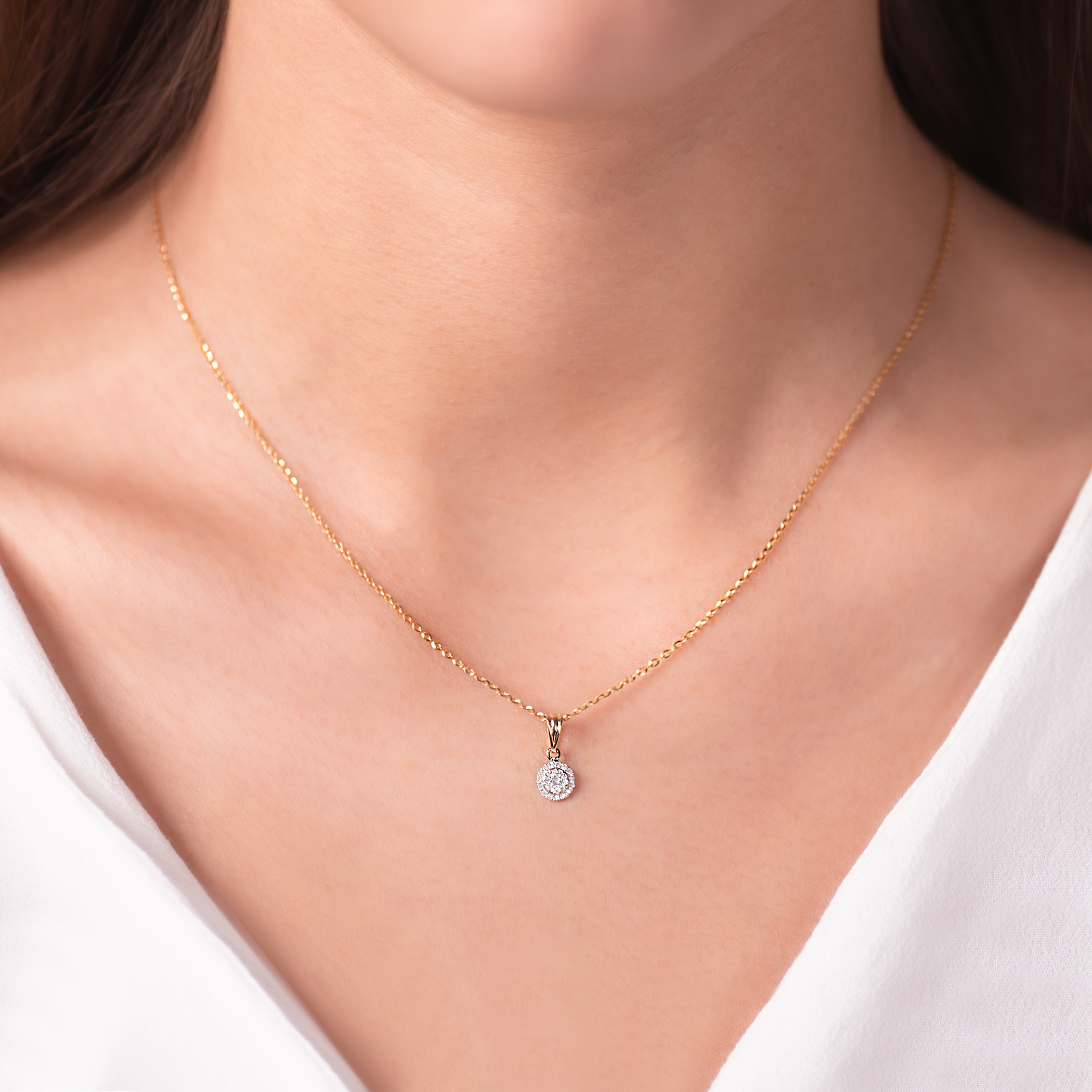 Zawieszka koło Savicki: dwukolorowe złoto, diamenty - 5