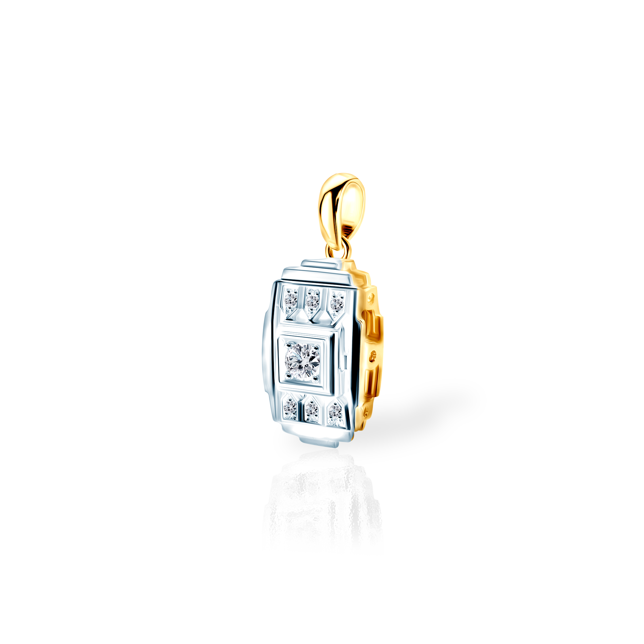 Zawieszka Savicki: dwukolorowe złoto, diamenty - 3