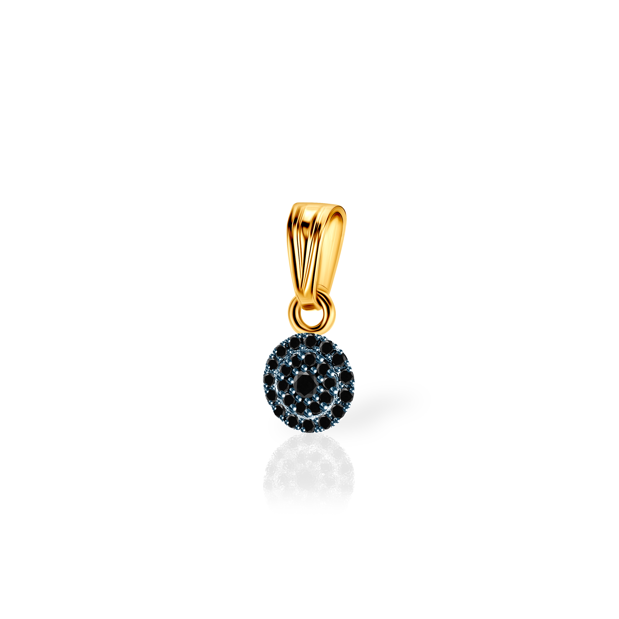 Zawieszka Savicki: dwukolorowe złoto, czarne diamenty