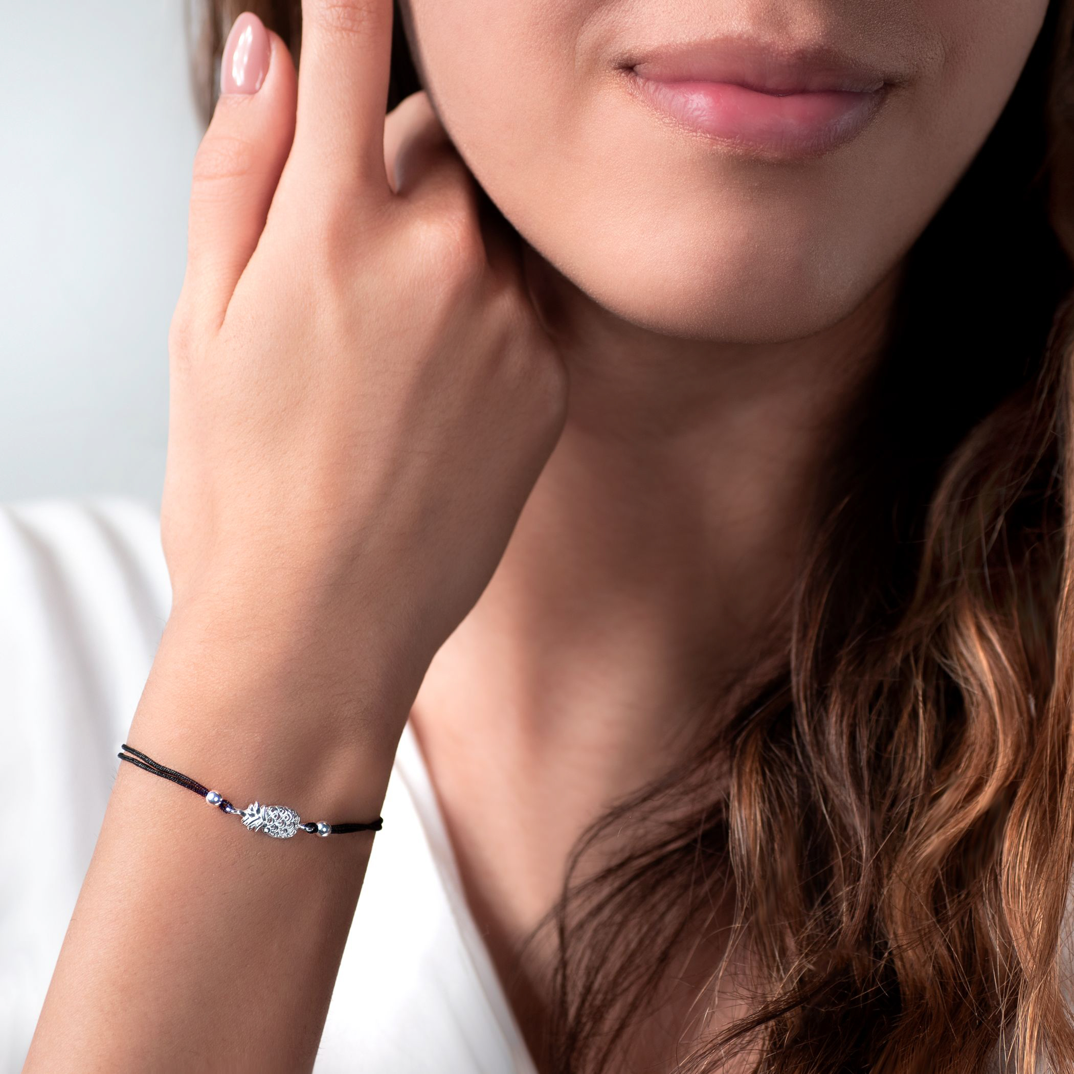 Bransoletka ananas Savicki: srebrna - 3