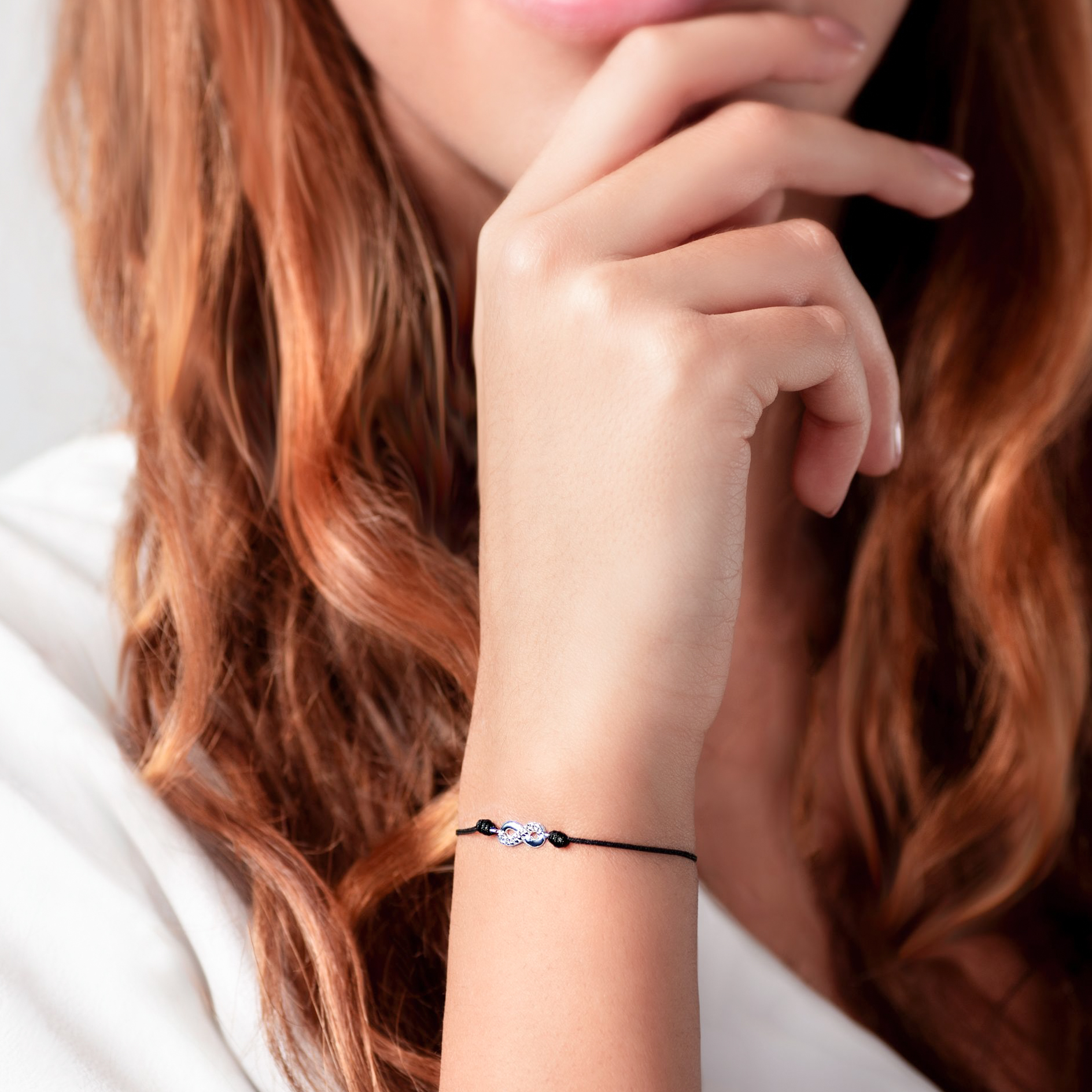 Bransoletka nieskończoność Savicki: srebrna, cyrkonie - 3