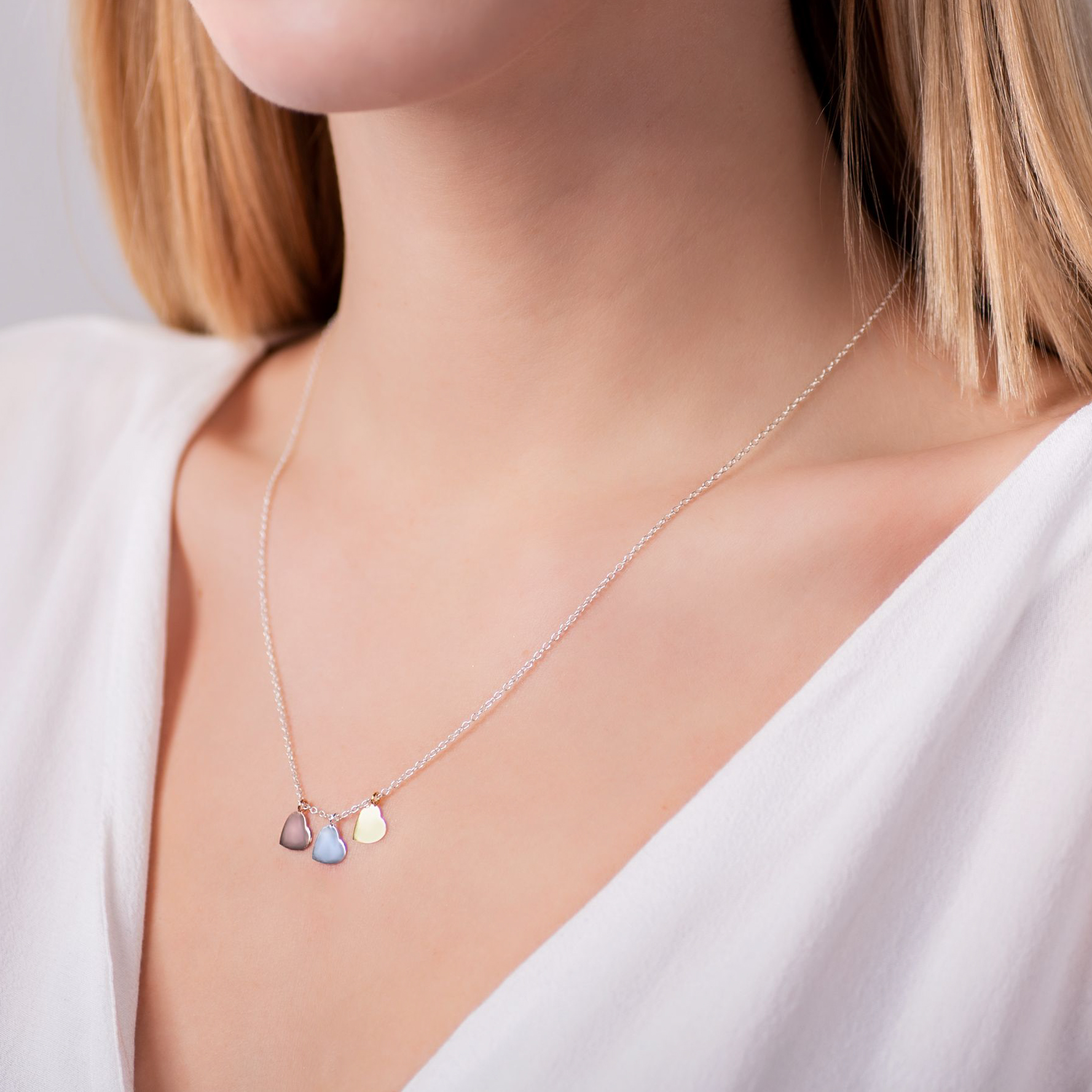 Halskette Herzen Savicki: Silber Vergoldet - 3