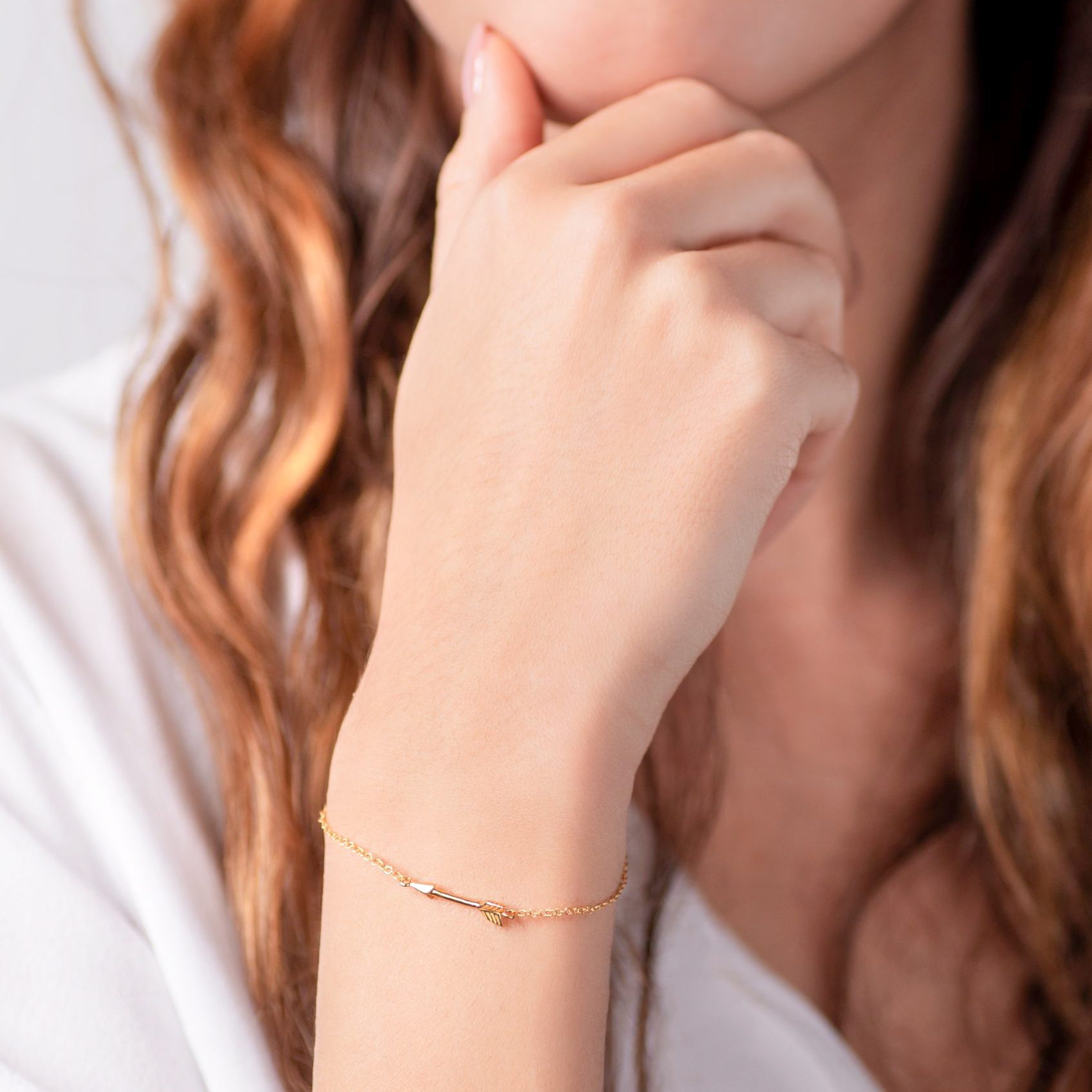 Bransoletka strzała Savicki: srebrna pozłacana - 3