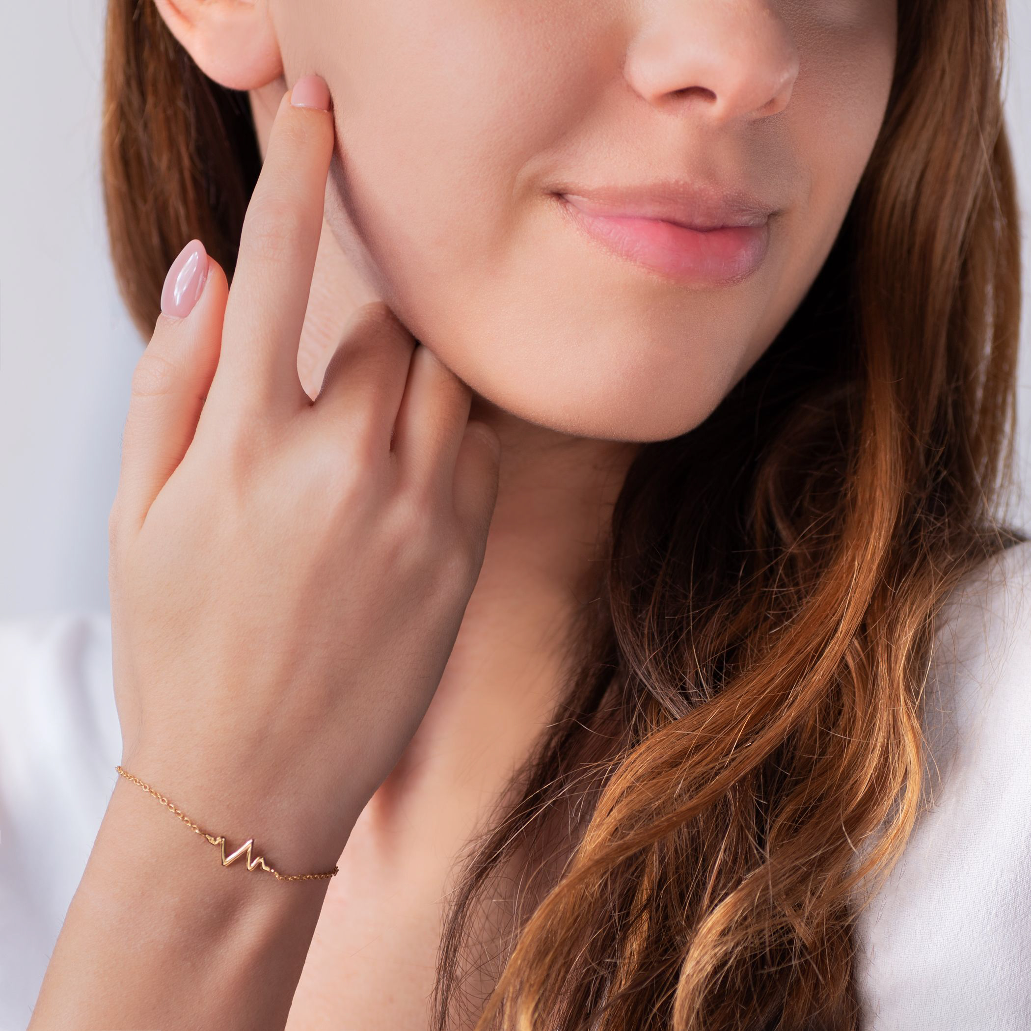 Bransoletka linia życia Savicki: srebrna pozłacana - 3