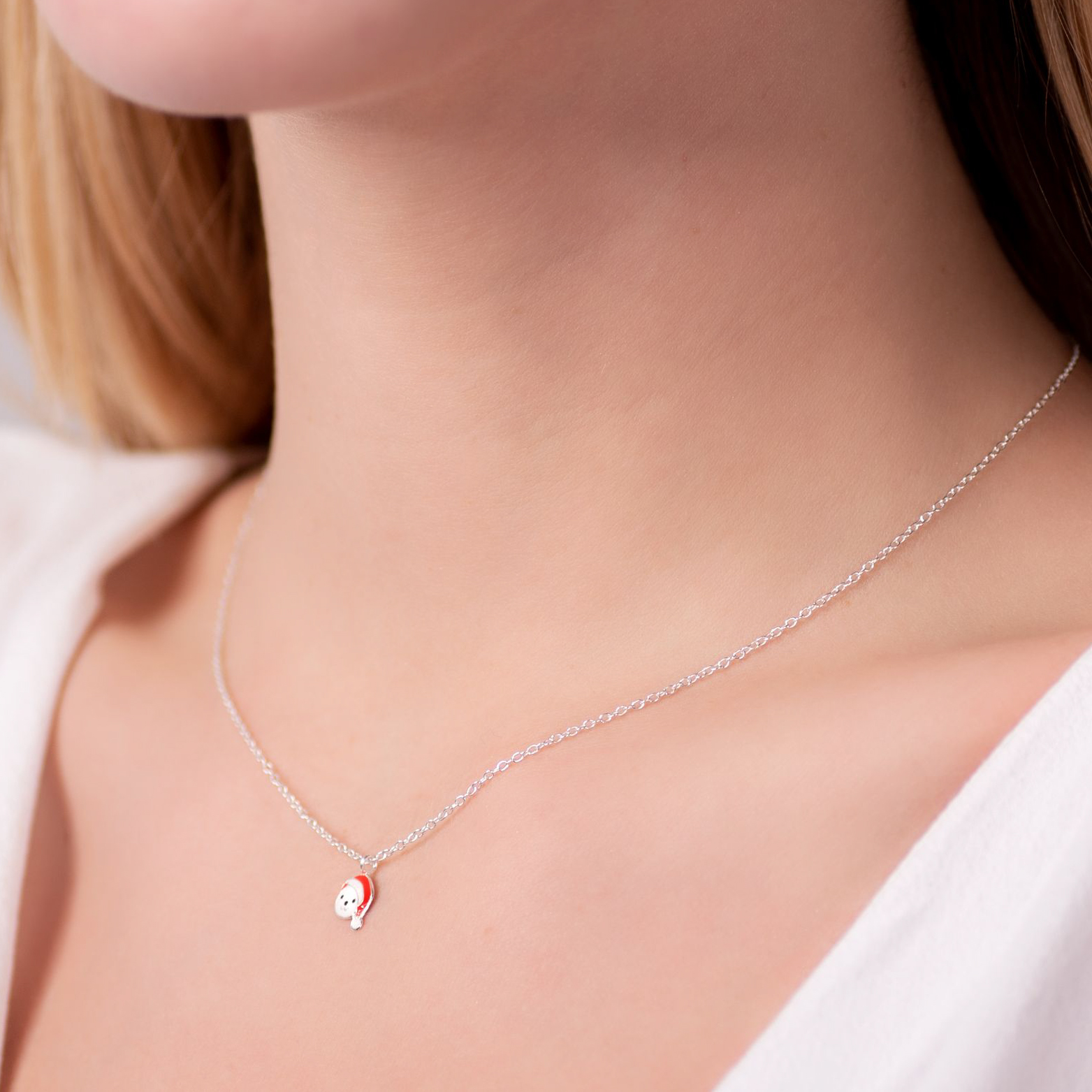 Naszyjnik miś Animals: srebrny - 3