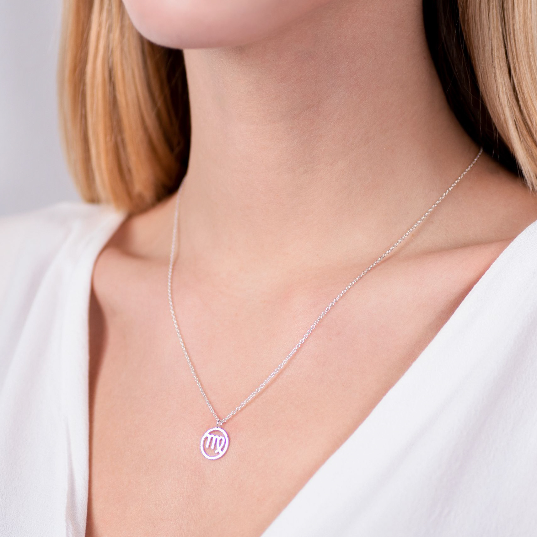 Naszyjnik znak zodiaku panna Savicki: srebrny