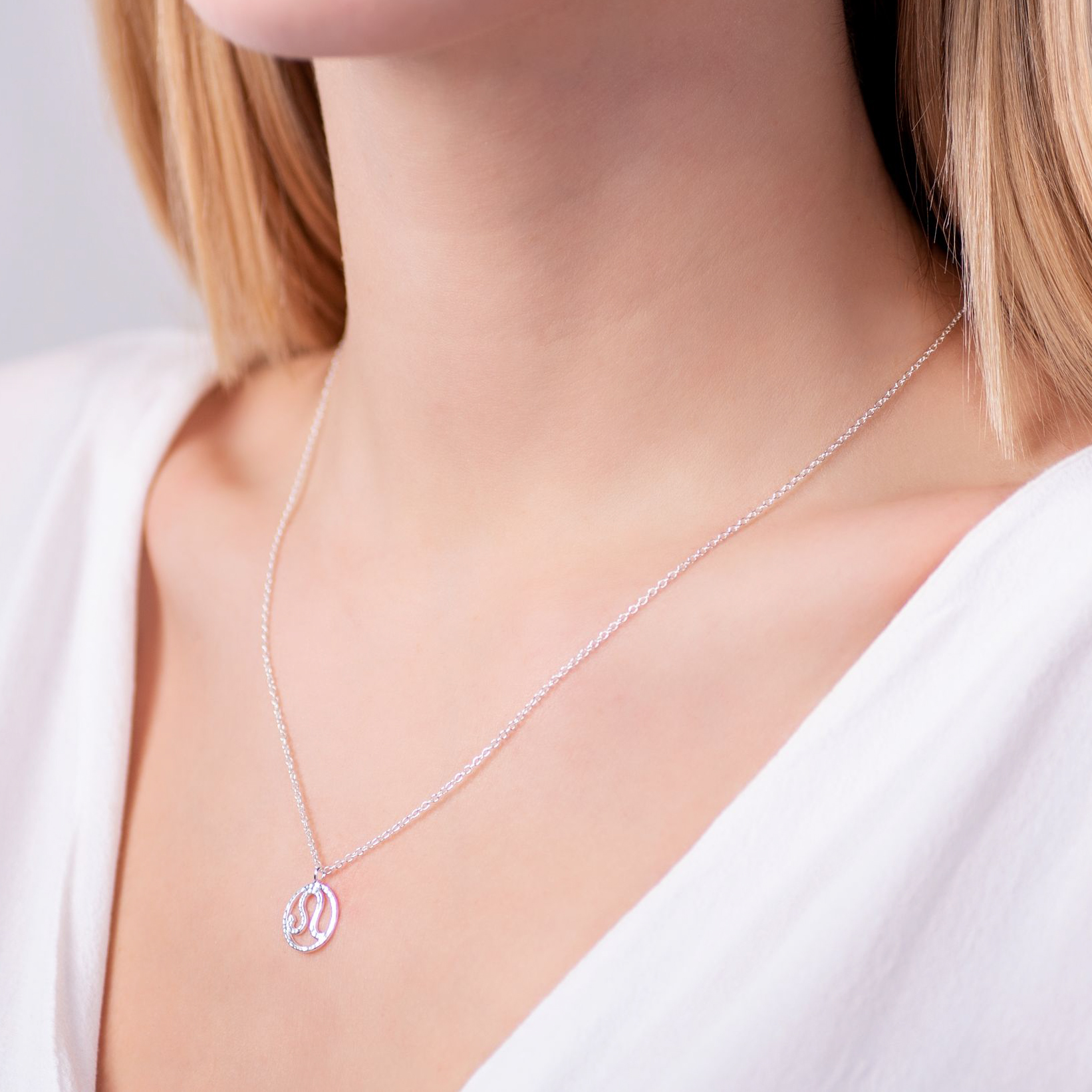 Naszyjnik znak zodiaku lew Savicki: srebrny