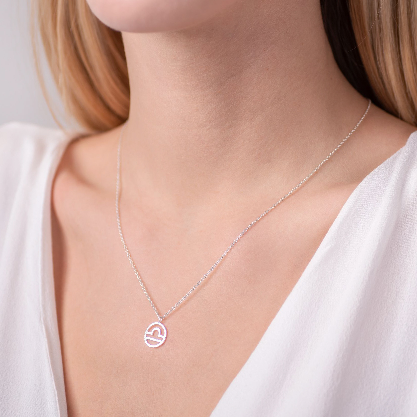 Naszyjnik znak zodiaku waga Savicki: srebrny