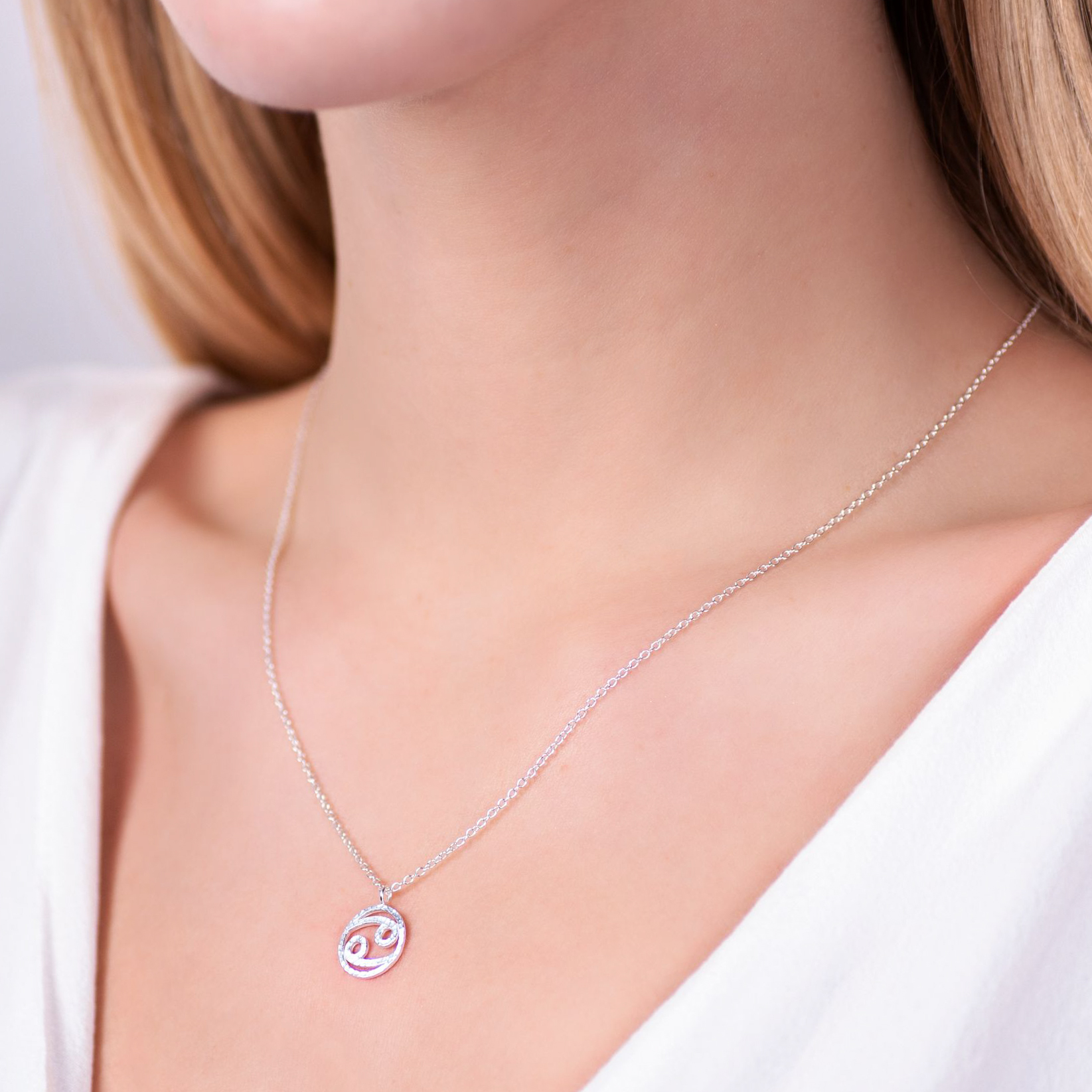 Naszyjnik znak zodiaku rak Savicki: srebrny