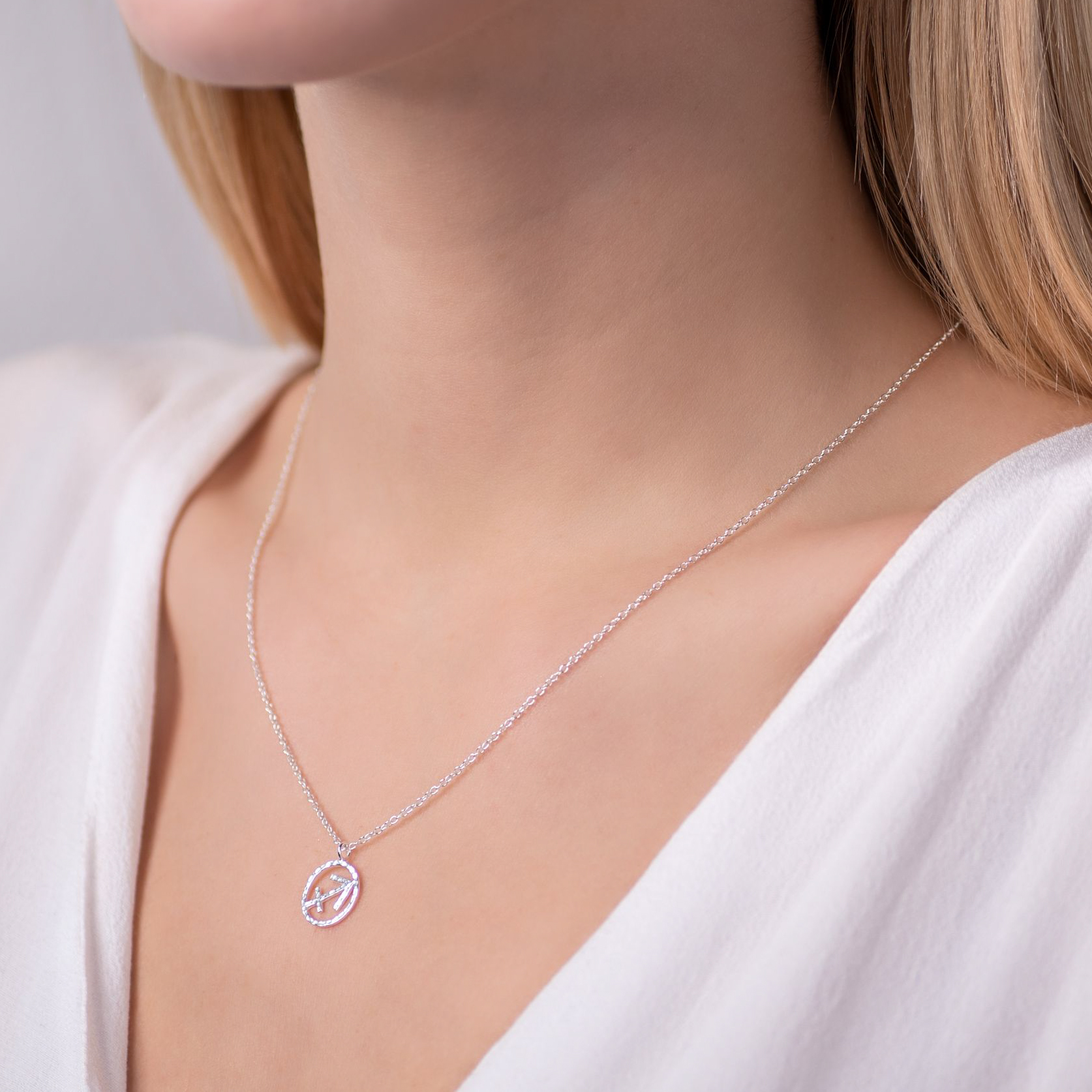 Naszyjnik znak zodiaku strzelec Savicki: srebrny