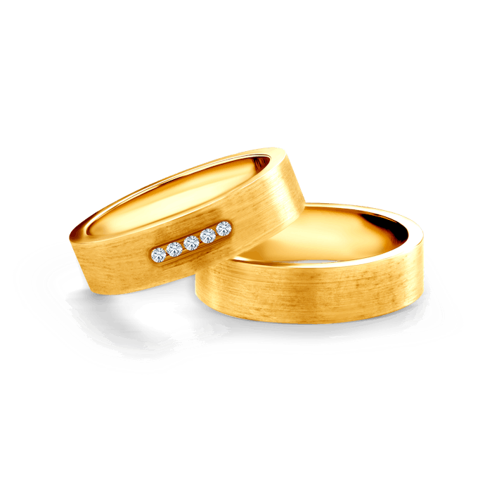 Wedding Rings: gold, Flat court, 5 mm