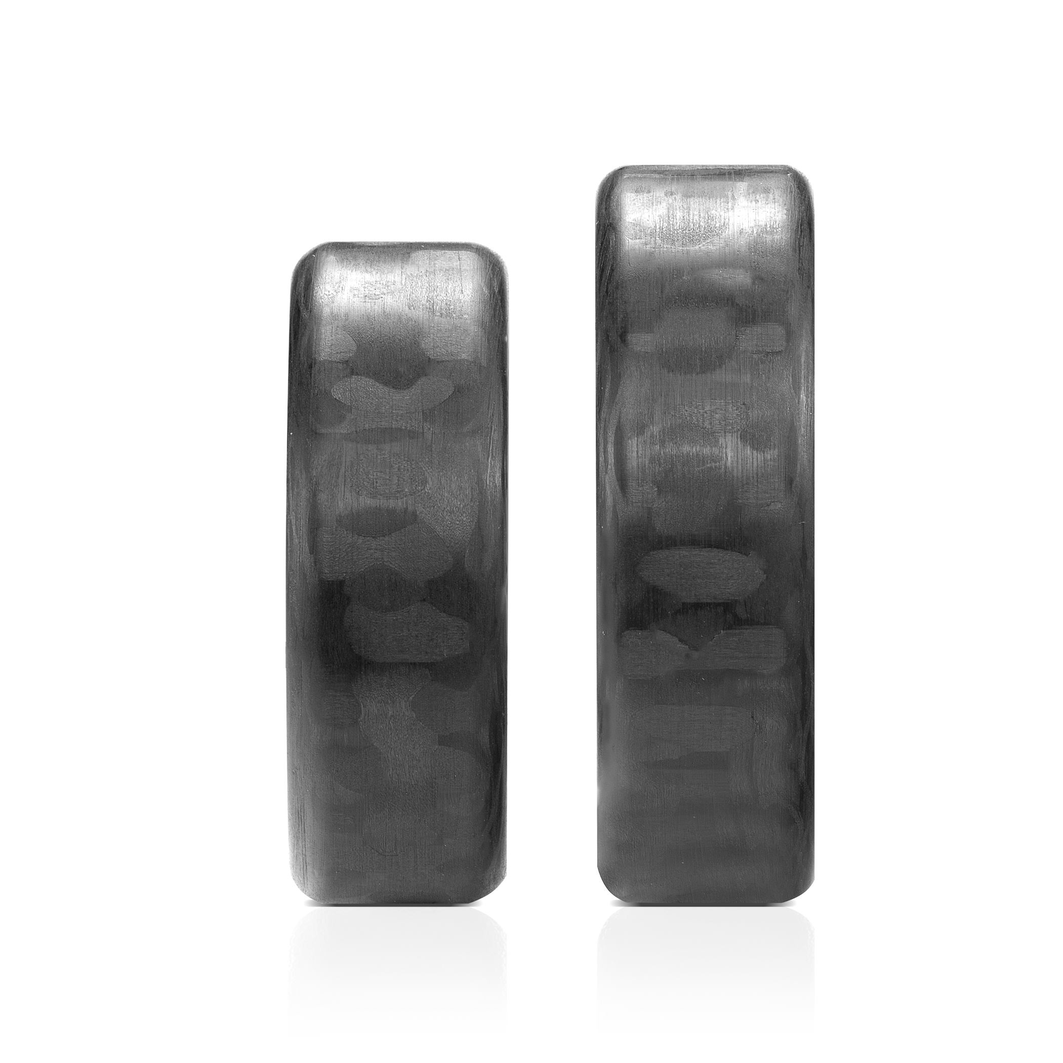 Obrączki ślubne: carbon, płaskie, zaokrąglone 7 mm - 5