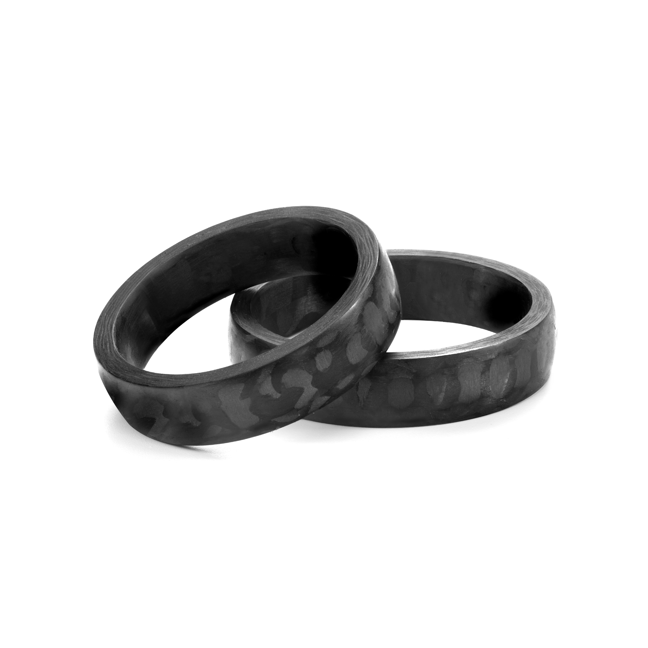 Snubní prsteny: karbon, půlkulaté, 5 mm