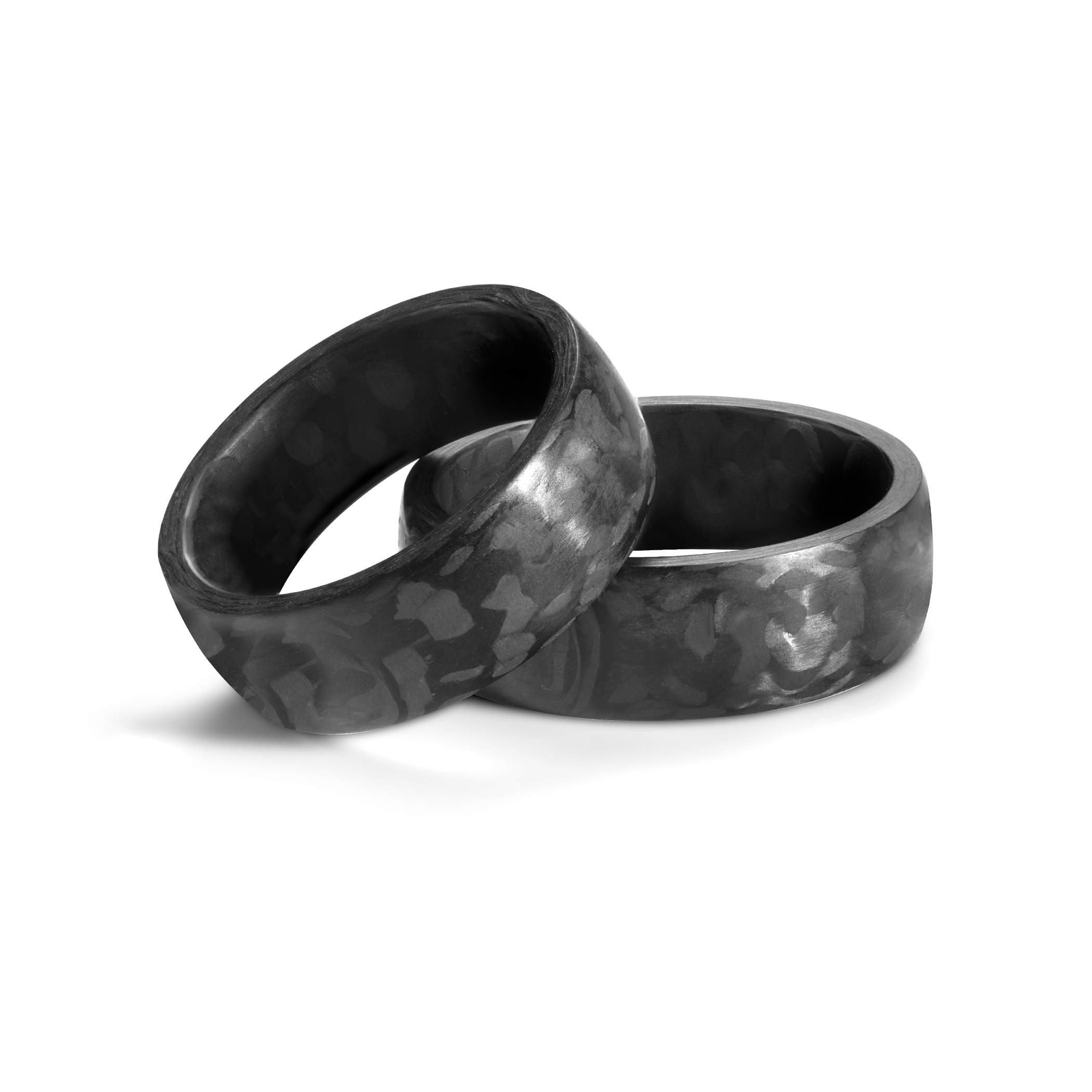 Snubní prsteny: karbon, půlkulaté, 7 mm