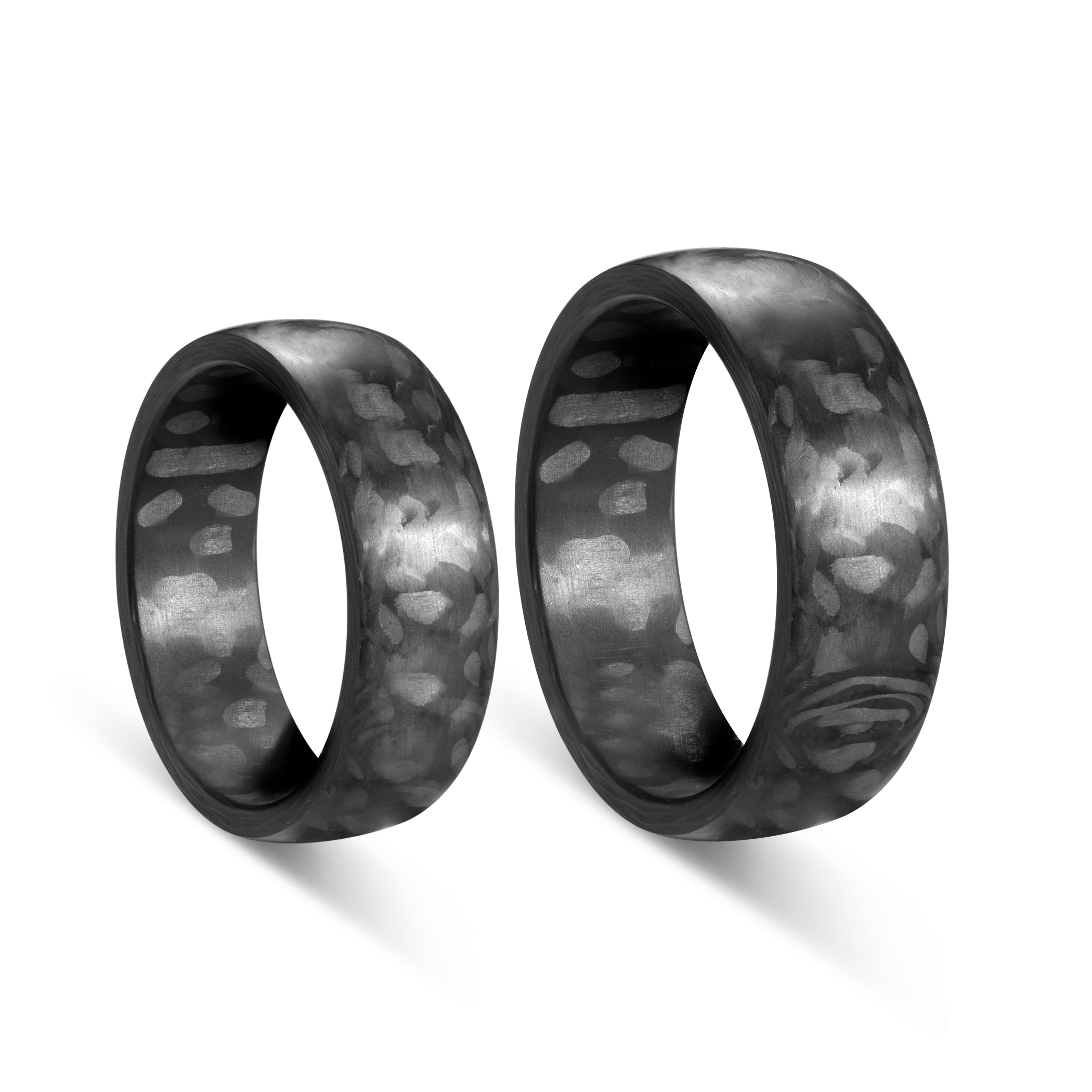 Eheringe: Carbon, Halbrund, 7 mm - 4