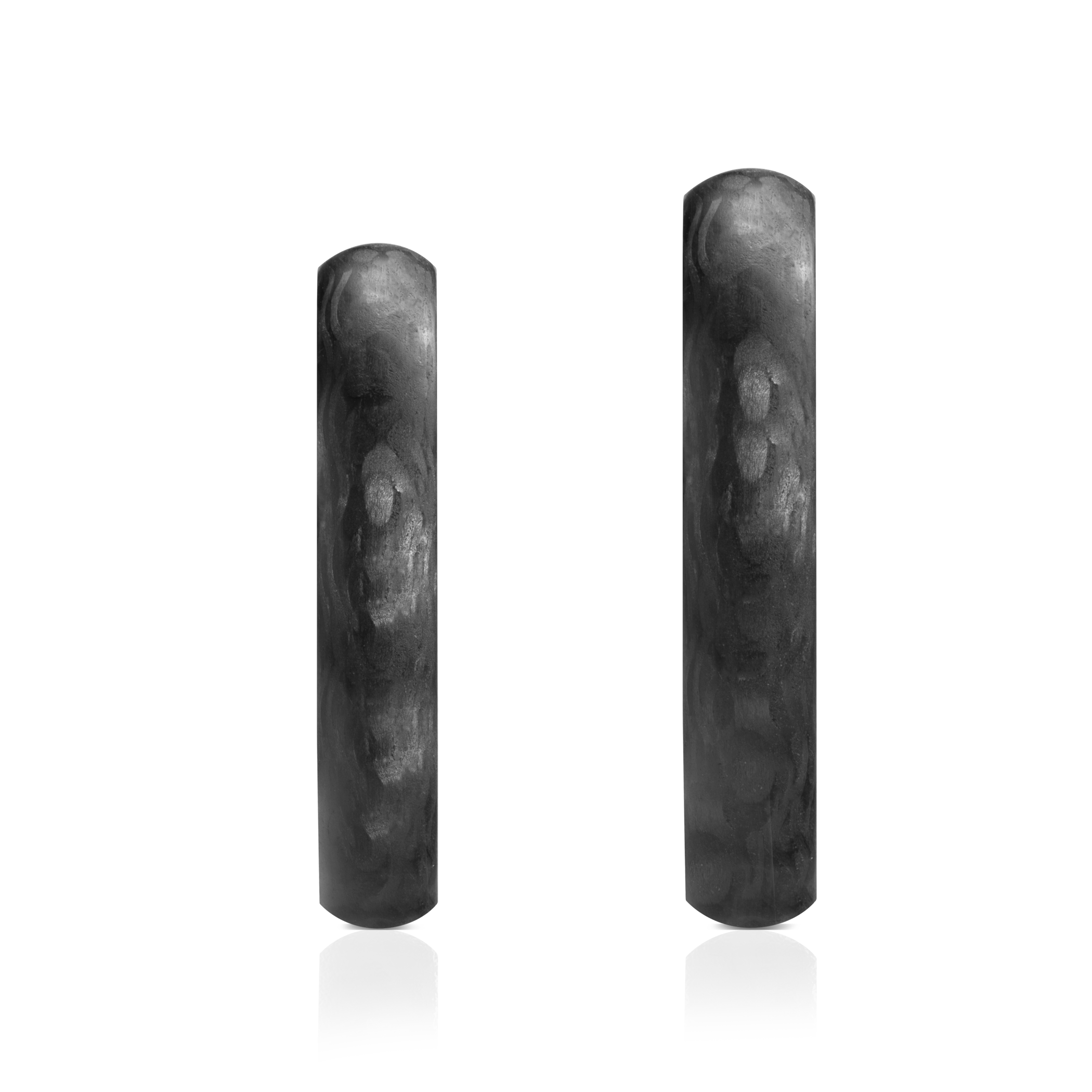 Obrączki ślubne: carbon, półokrągłe, 4 mm - 5