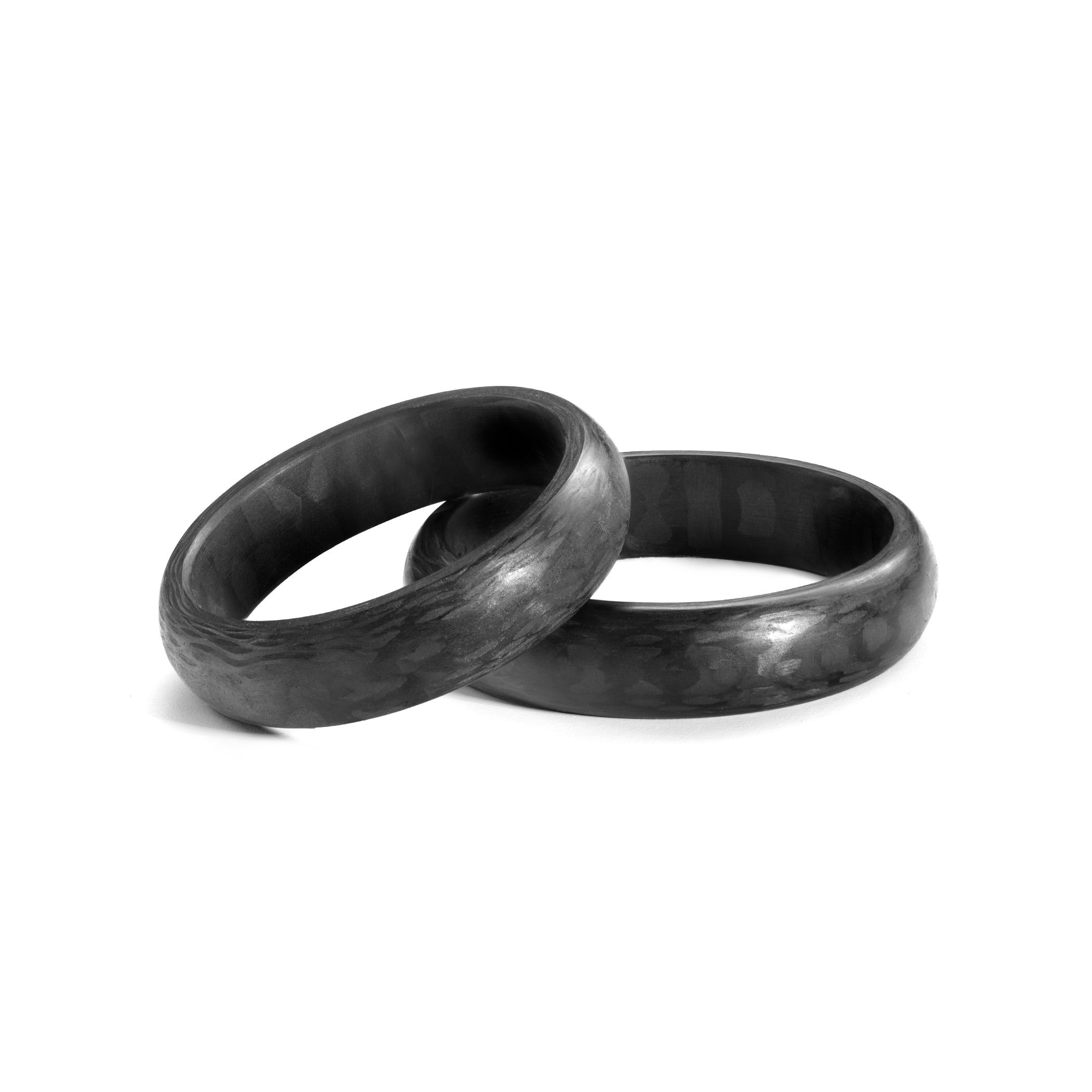 Snubní prsteny: karbon, půlkulaté, 5 mm