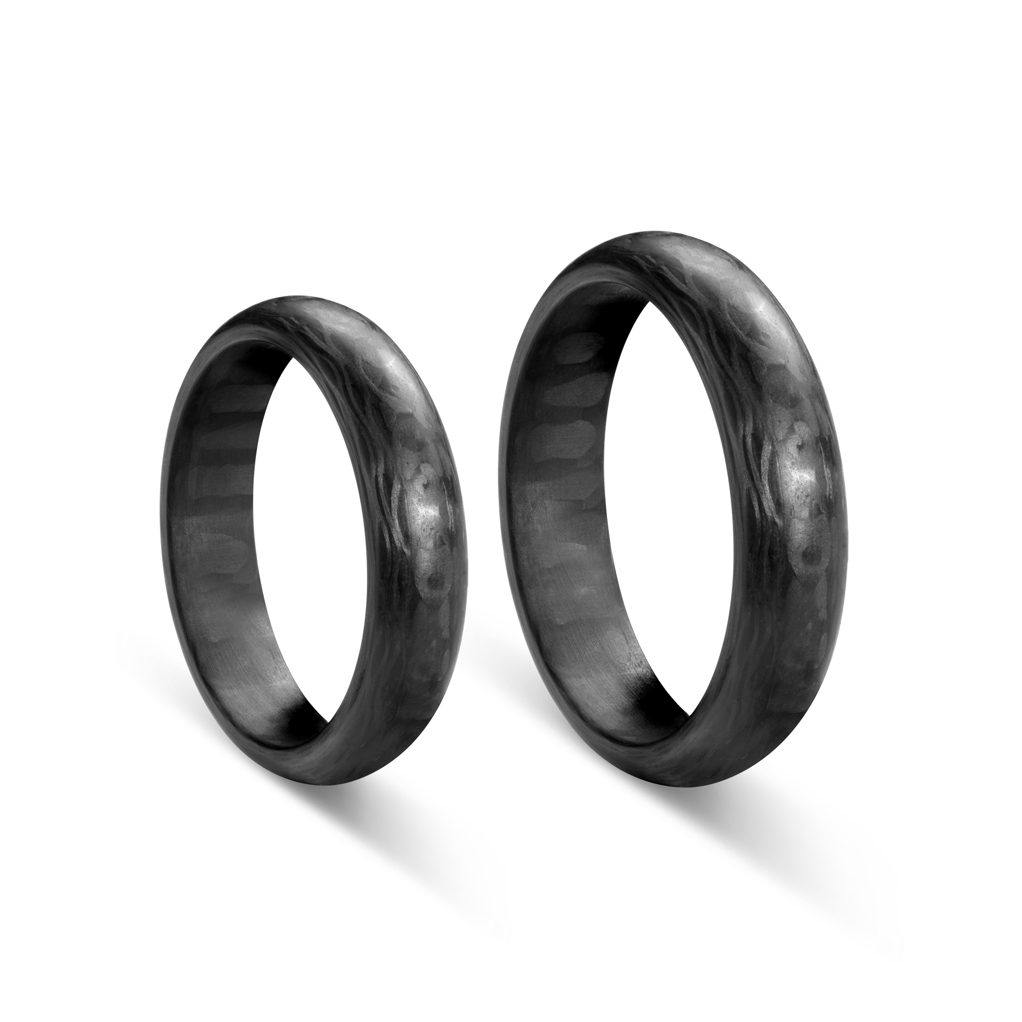 Eheringe: Carbon, Halbrund, 5 mm - 4