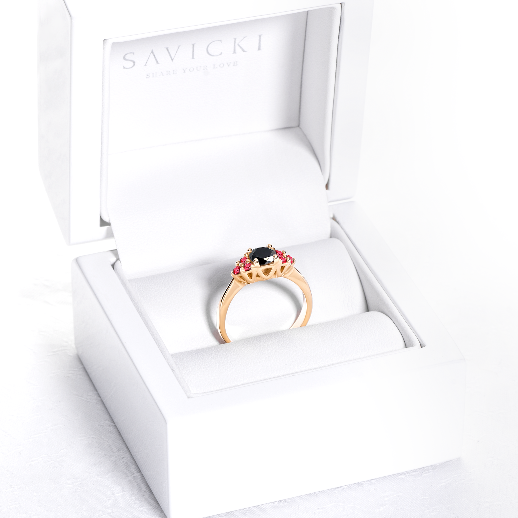 Verlobungsring Fairytale: Gold, Schwarz Diamant - 7