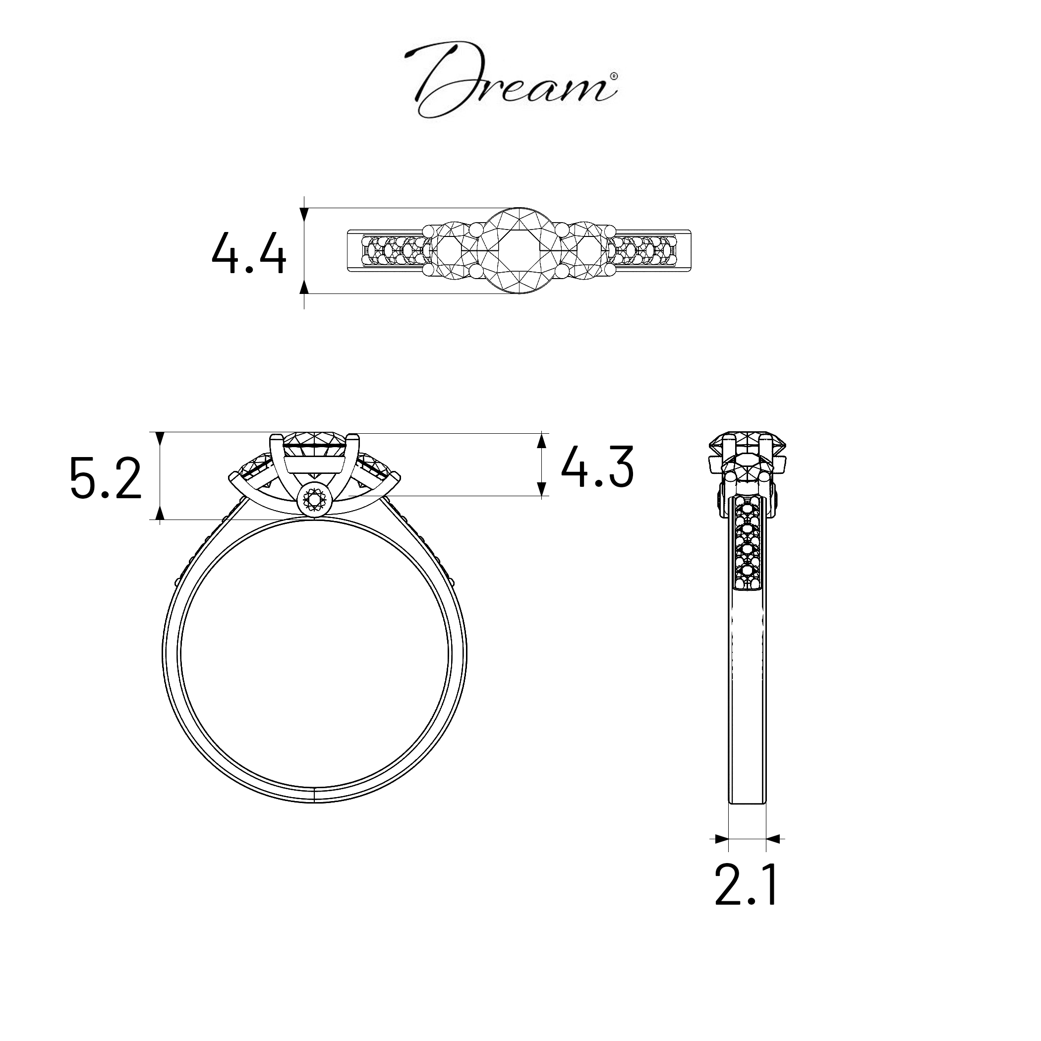 Verlobungsring Dream: Gold, Blauer Saphir