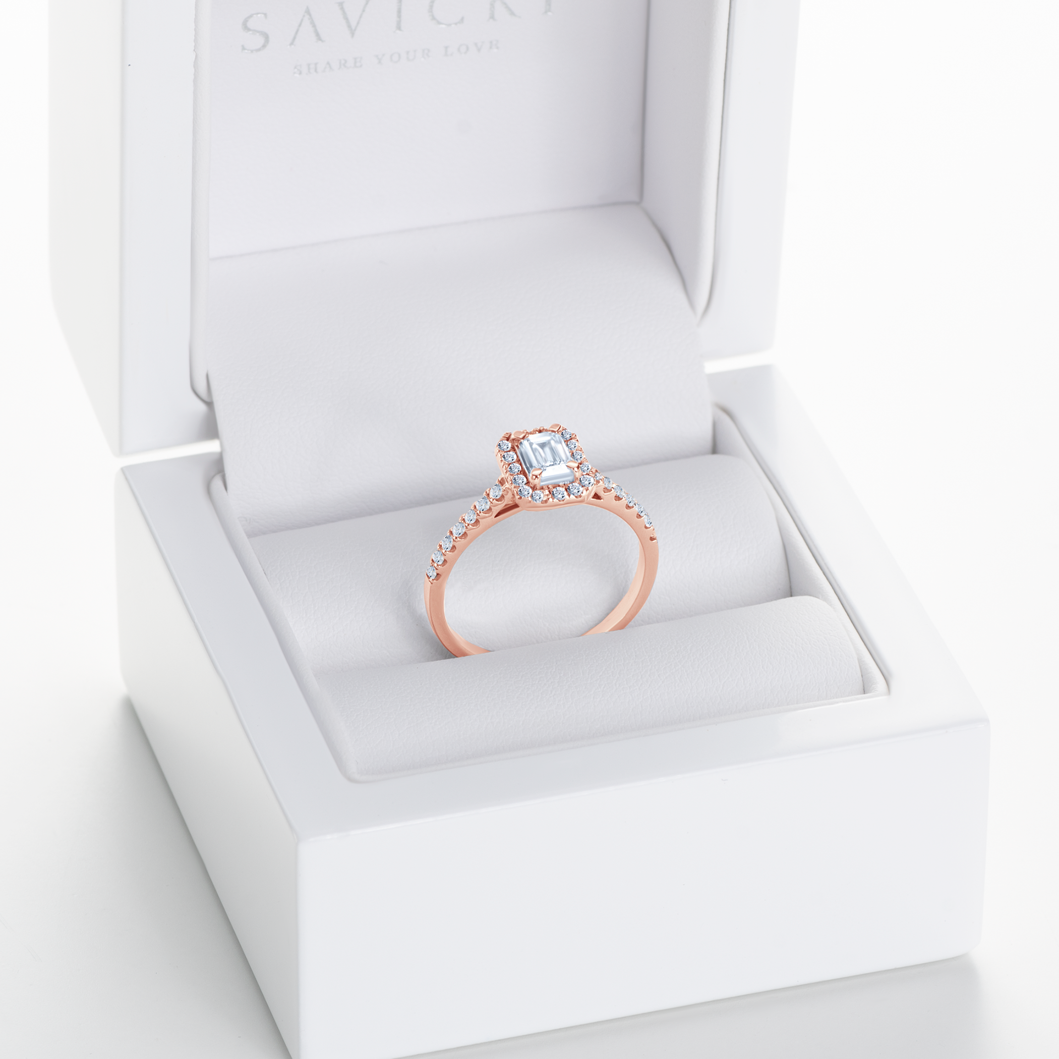 Verlobungsring SAVICKI: Roségold, Diamanten