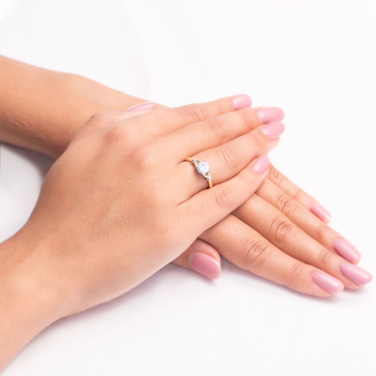 Verlobungsring Savicki: Zweifarbiges Gold, Diamanten