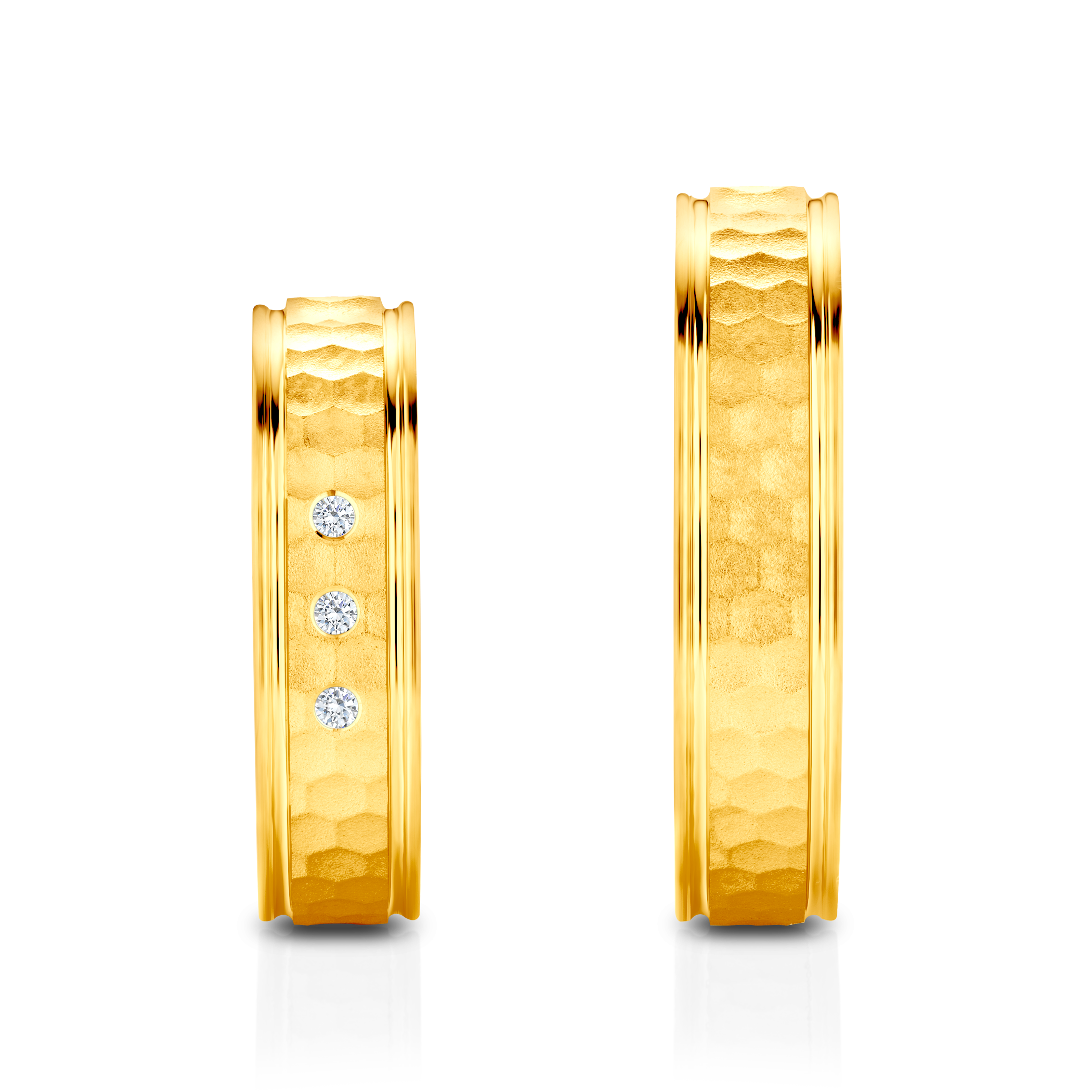 Obrączki ślubne: złote, płaskie, 5 mm - 5