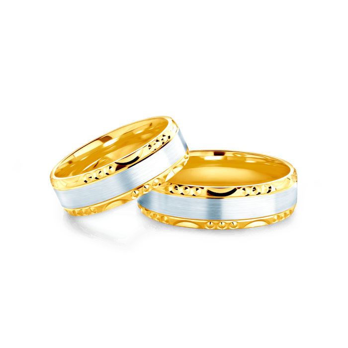 Svadobné obrúčky: žlté zlato, polguľaté, 4 mm