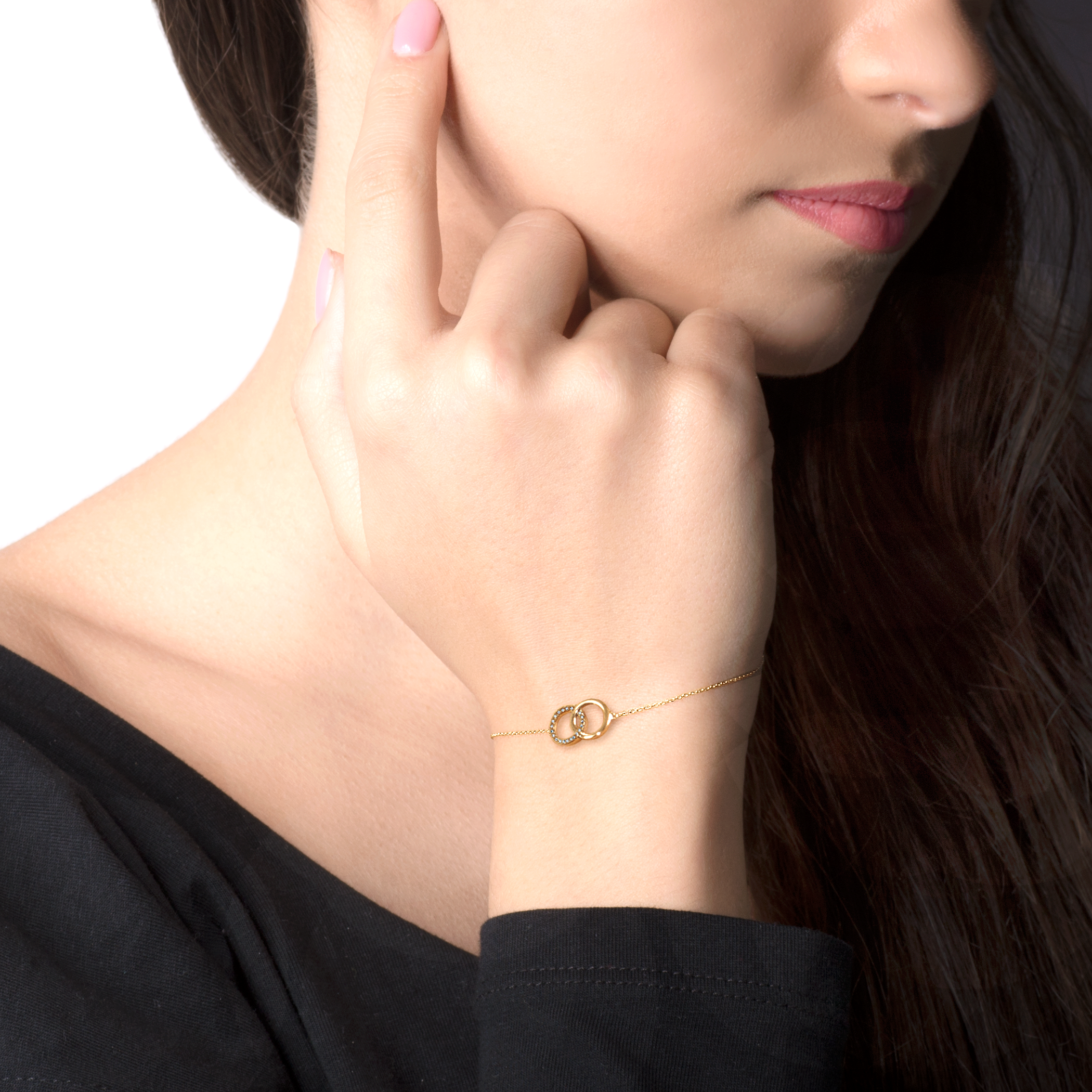 Bransoletka koła Savicki: złota, diamenty