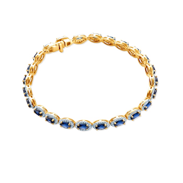SAVICKI bracelet: gold, diamonds, blue sapphires