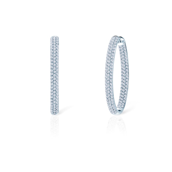 Earrings: white gold, diamonds