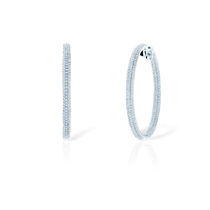 Earrings: white gold, diamonds
