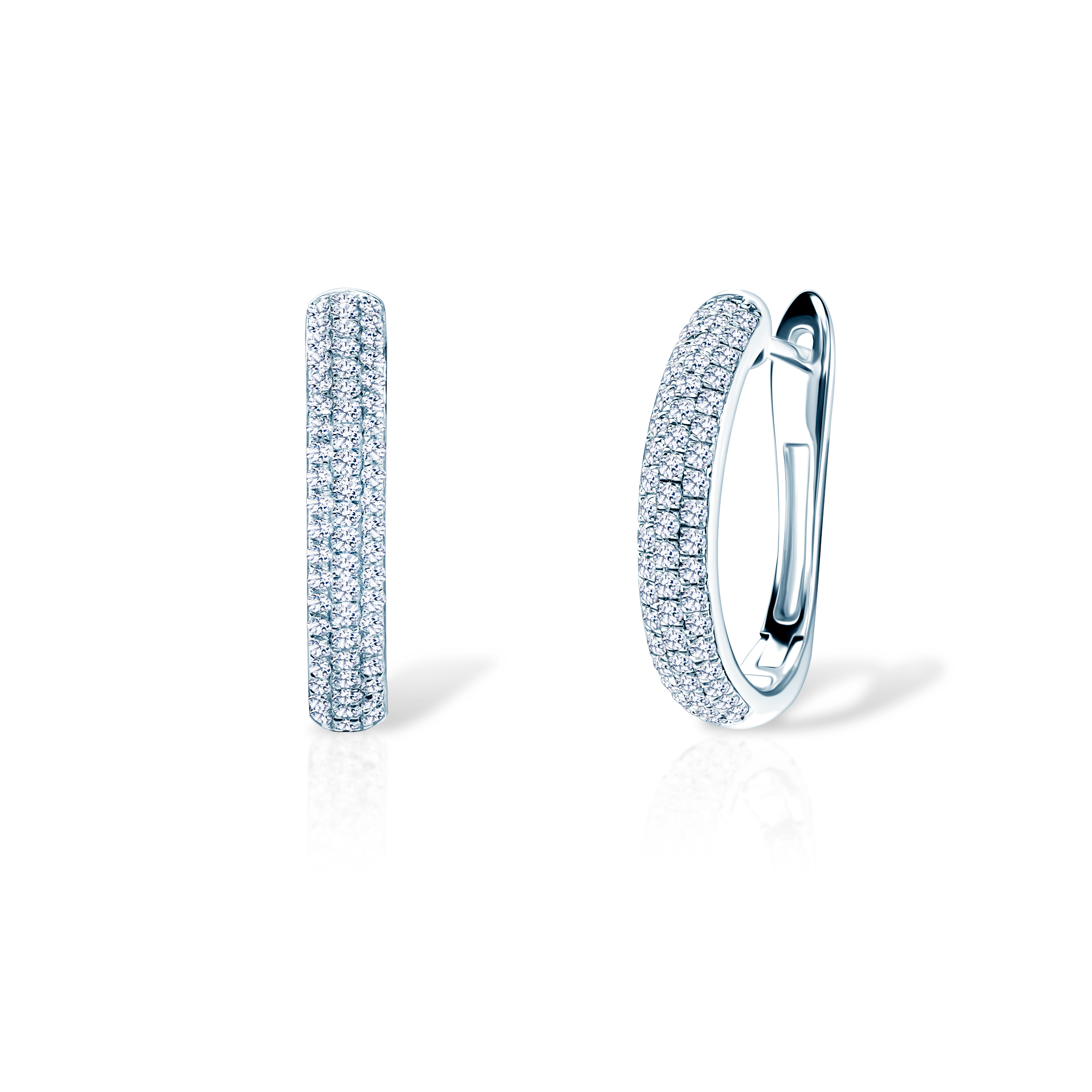 Náušnice SAVICKI: bílé zlato, diamanty