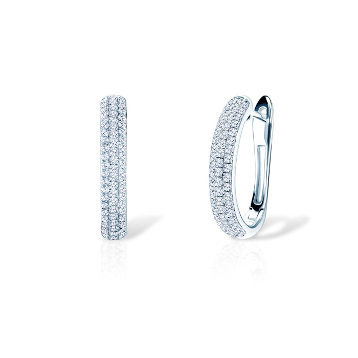 Náušnice SAVICKI: bílé zlato, diamanty