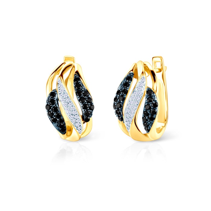 Earrings: white gold, diamonds