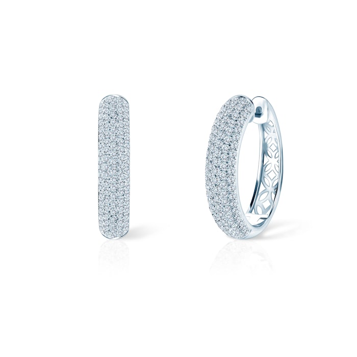 Earrings: white gold, diamonds