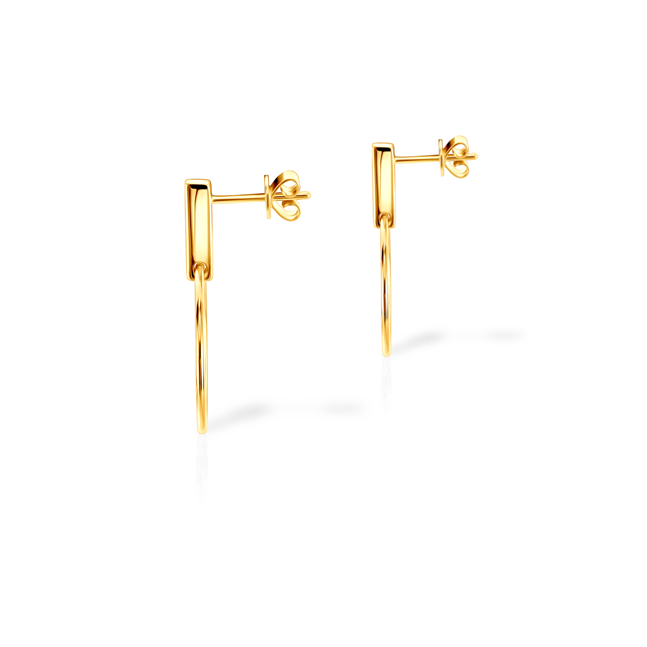 Kolczyki Savicki: dwukolorowe złoto, diamenty - 3